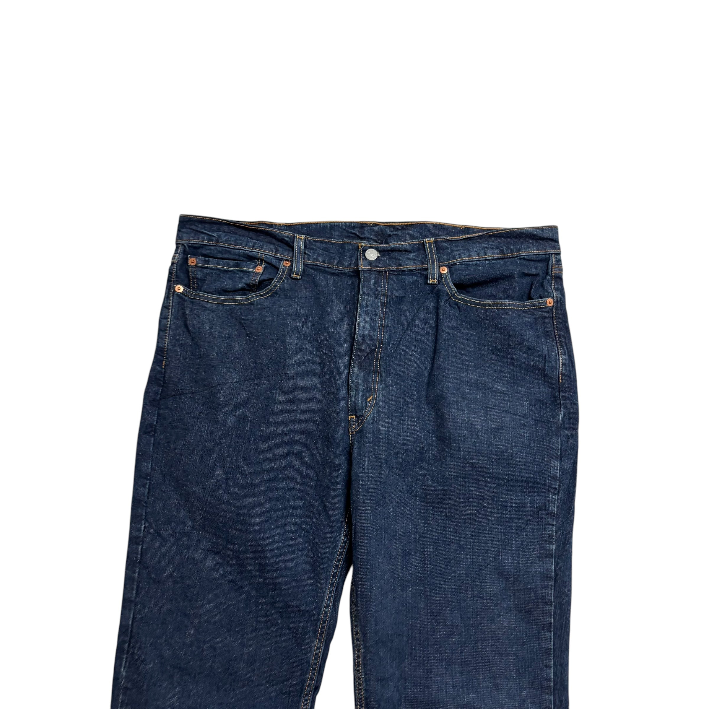 Levis 514 Jeans W40 L32 Mens Dark Blue Regular Straight Fit Stretch Denim (E)