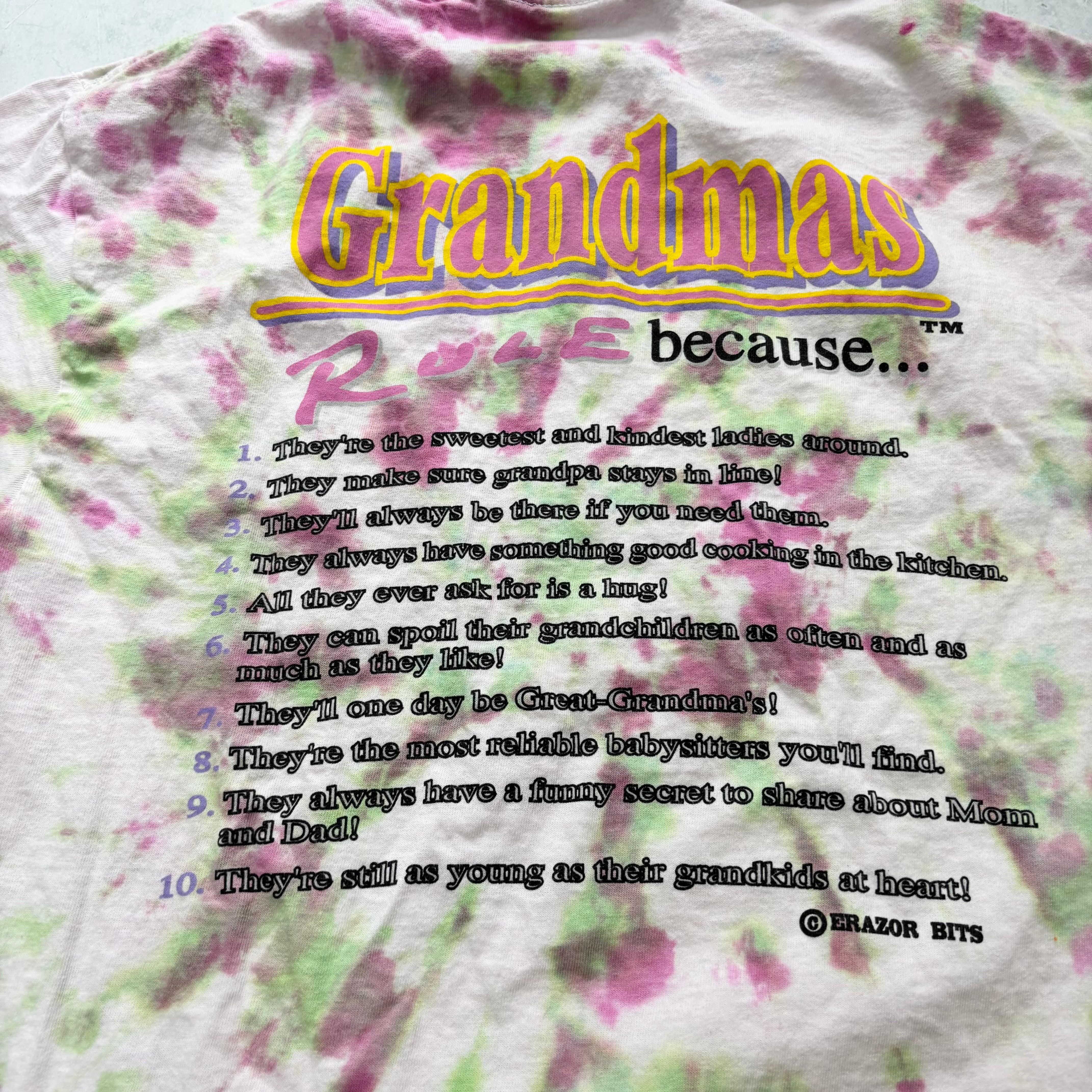 Vintage T Shirt Mens Medium Tie Die Pink Single Stitch Graphic Print 90s (E)