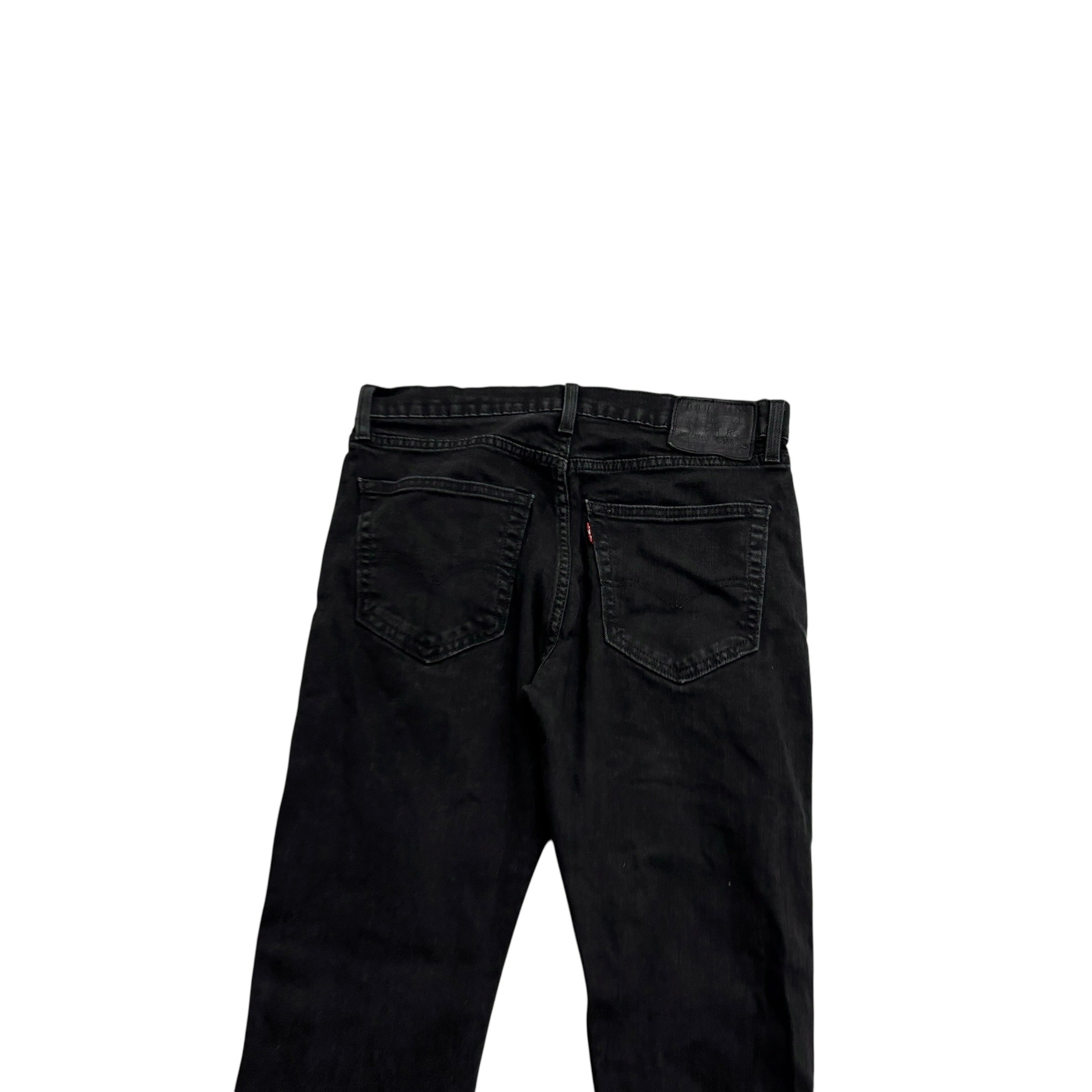 Levis 512 Jeans W31 L28 Mens Black Slim Tapered Fit Stretch Denim (E)