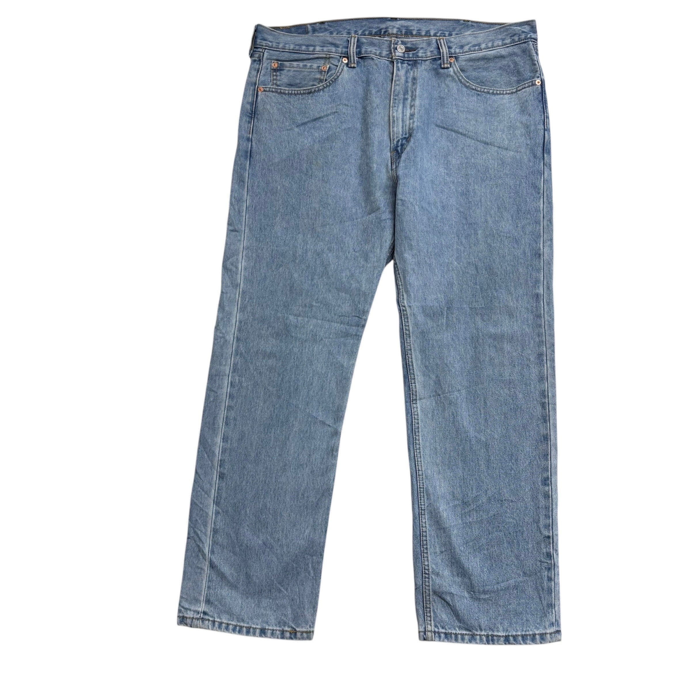 Levis 505 Jeans W40 L30 Mens Light Blue Regular Straight Fit Denim