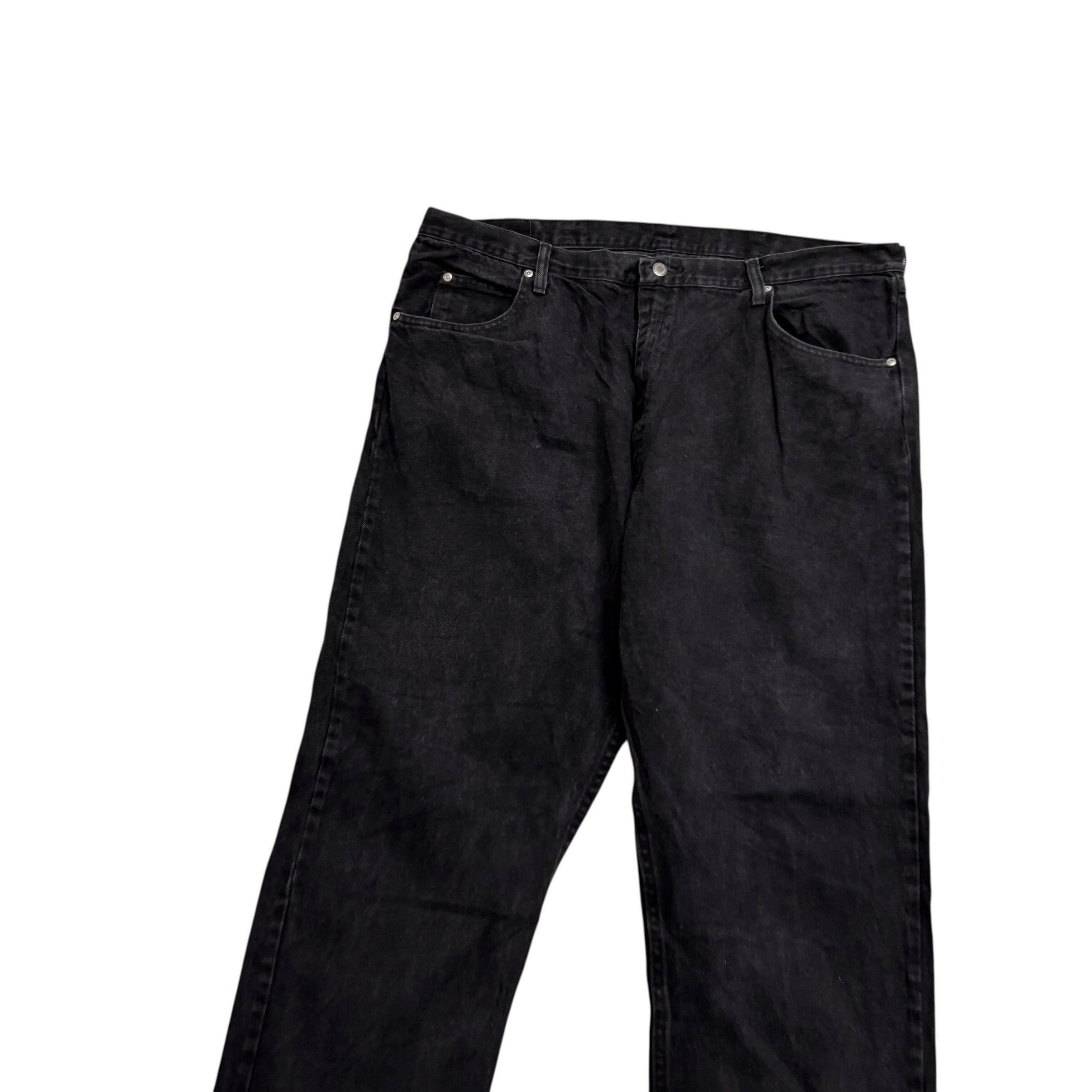 Wrangler Jeans W42 L31 Mens Black Relaxed Straight Fit Baggy Denim (E)