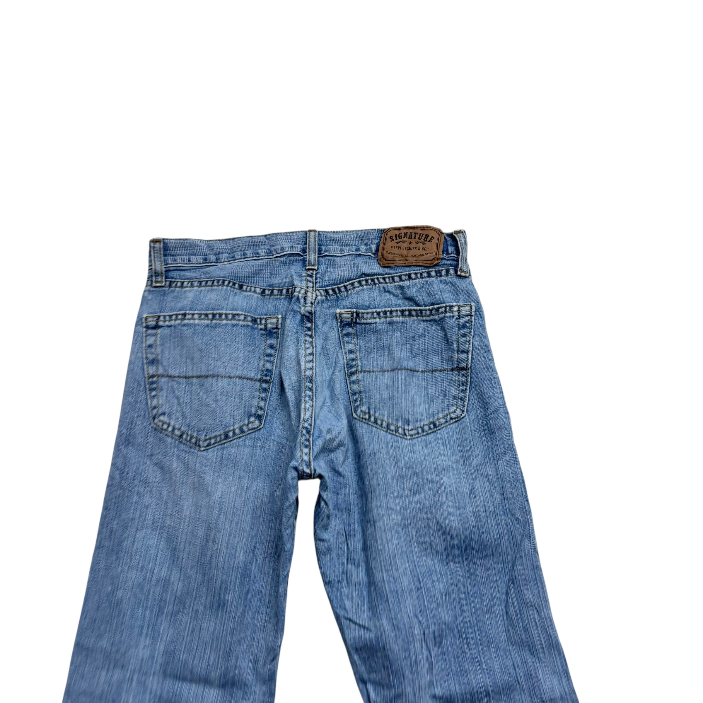 Levis Signature Jeans W29 L32 Mens Light Blue Regular Straight Fit Denim (E)