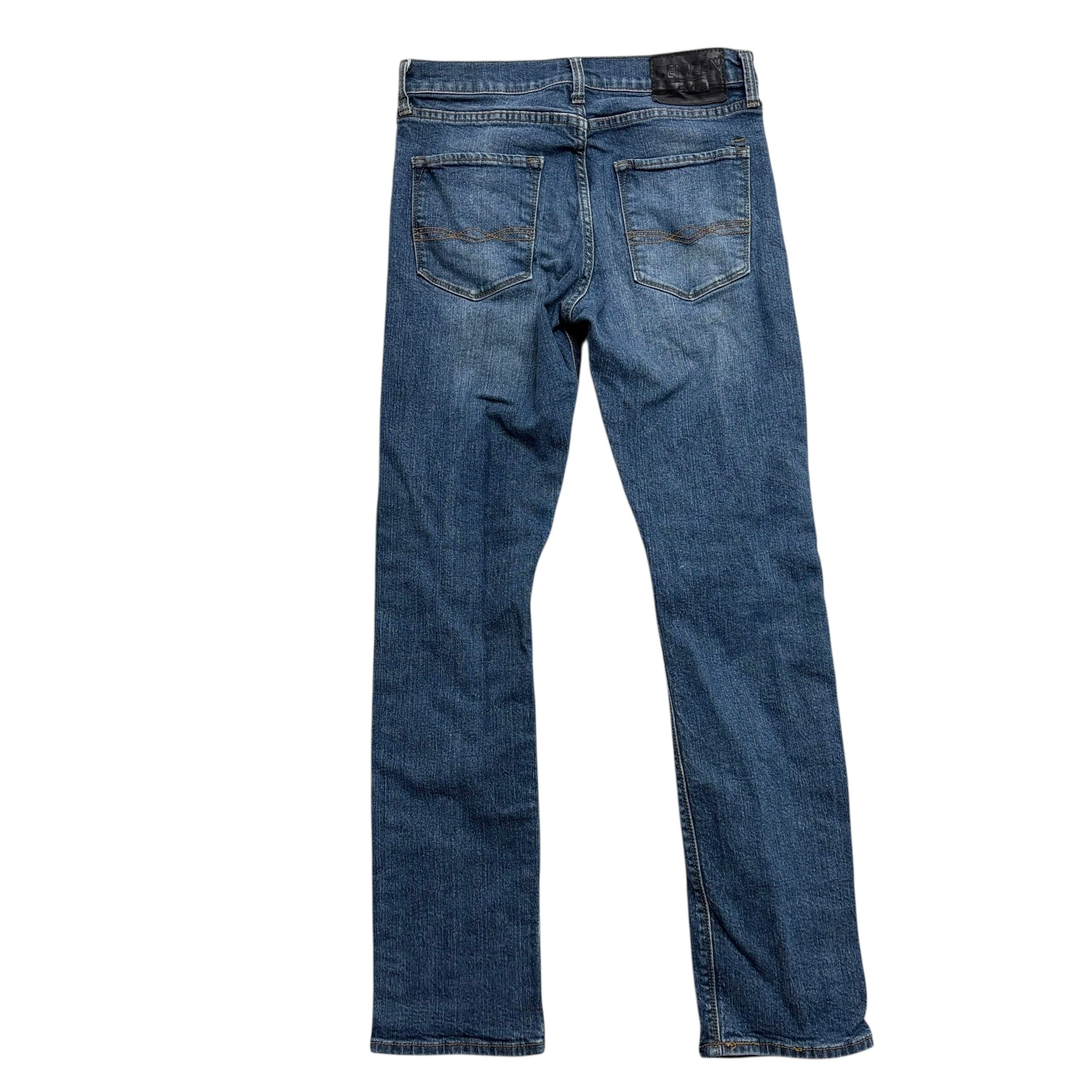 Levis Denizen Jeans W32 L31 Mens Mid Blue Slim Straight Fit Stretch (F)