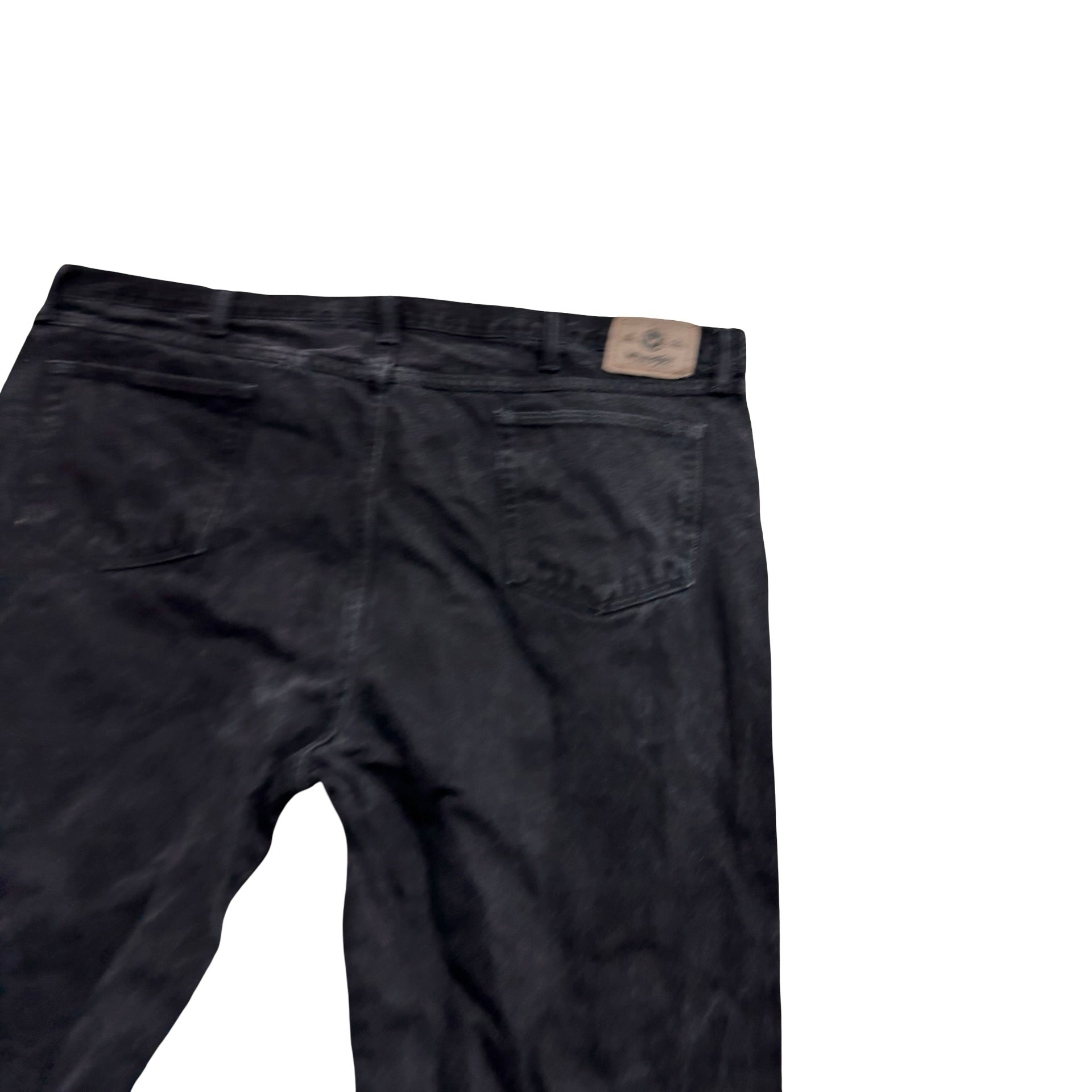Wrangler Jeans W46 L30 Mens Black Regular Straight Fit Denim (E)