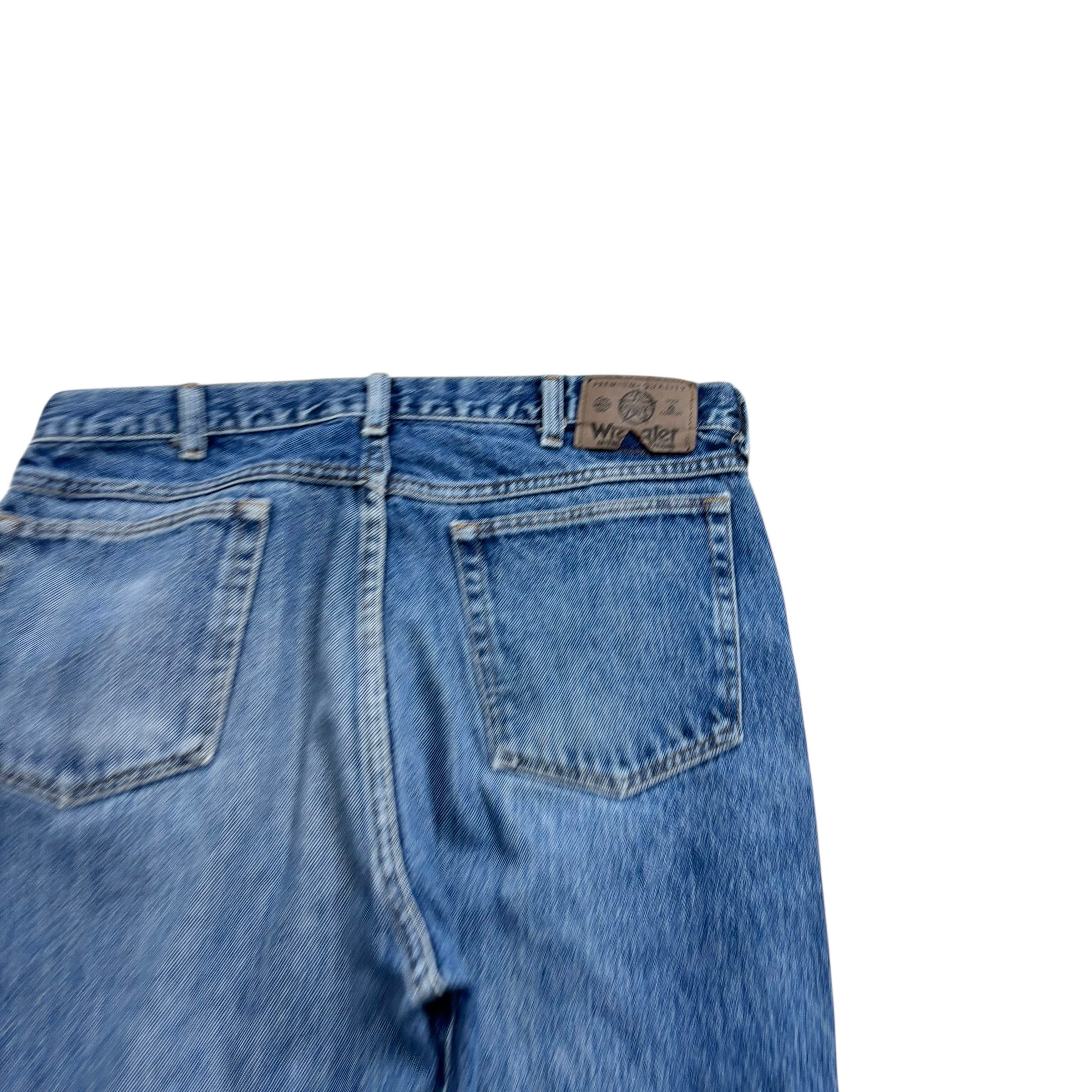 Wrangler Jeans W34 L32 Mens Mid Blue Regular Straight Fit Vintage Denim
