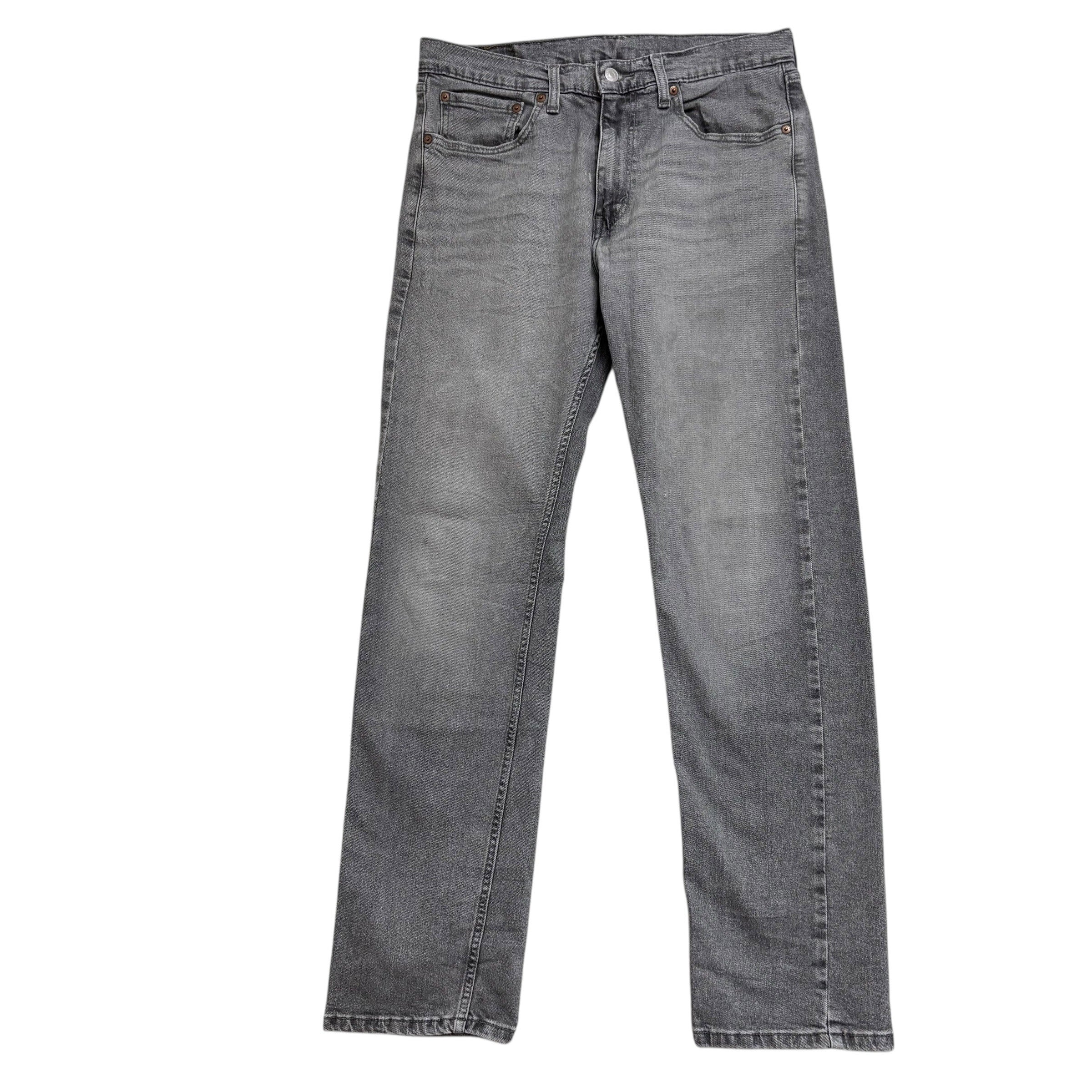 Levis 505 Jeans W32 L32 Mens Grey Regular Straight Fit Stretch Denim
