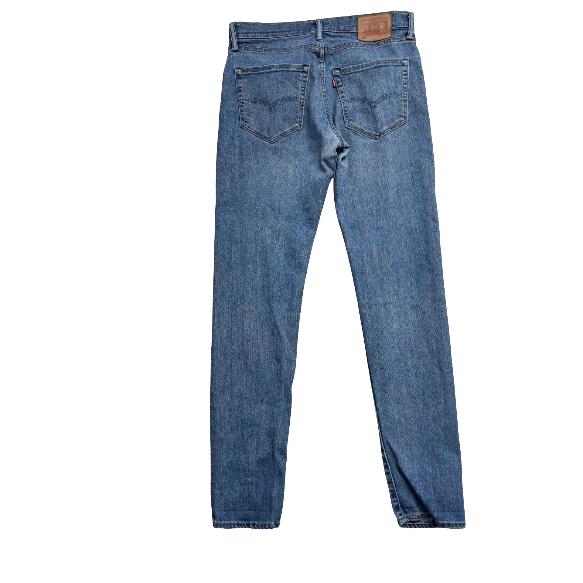 Levis 512 Jeans W31 L34 Mens Mid Blue Slim Tapered Fit Stretch Denim