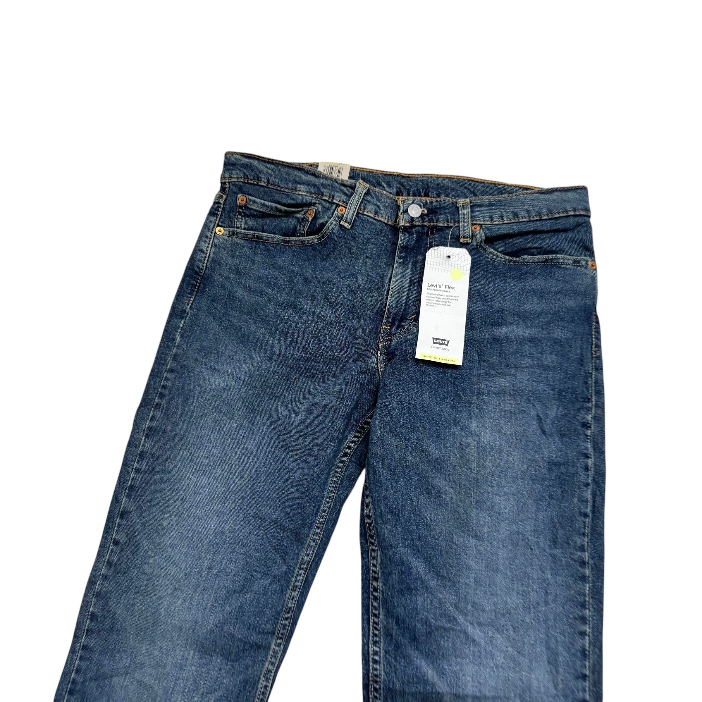 Levis 511 Jeans W34 L34 Mens Mid Blue Slim Fit Stretch Denim (E)