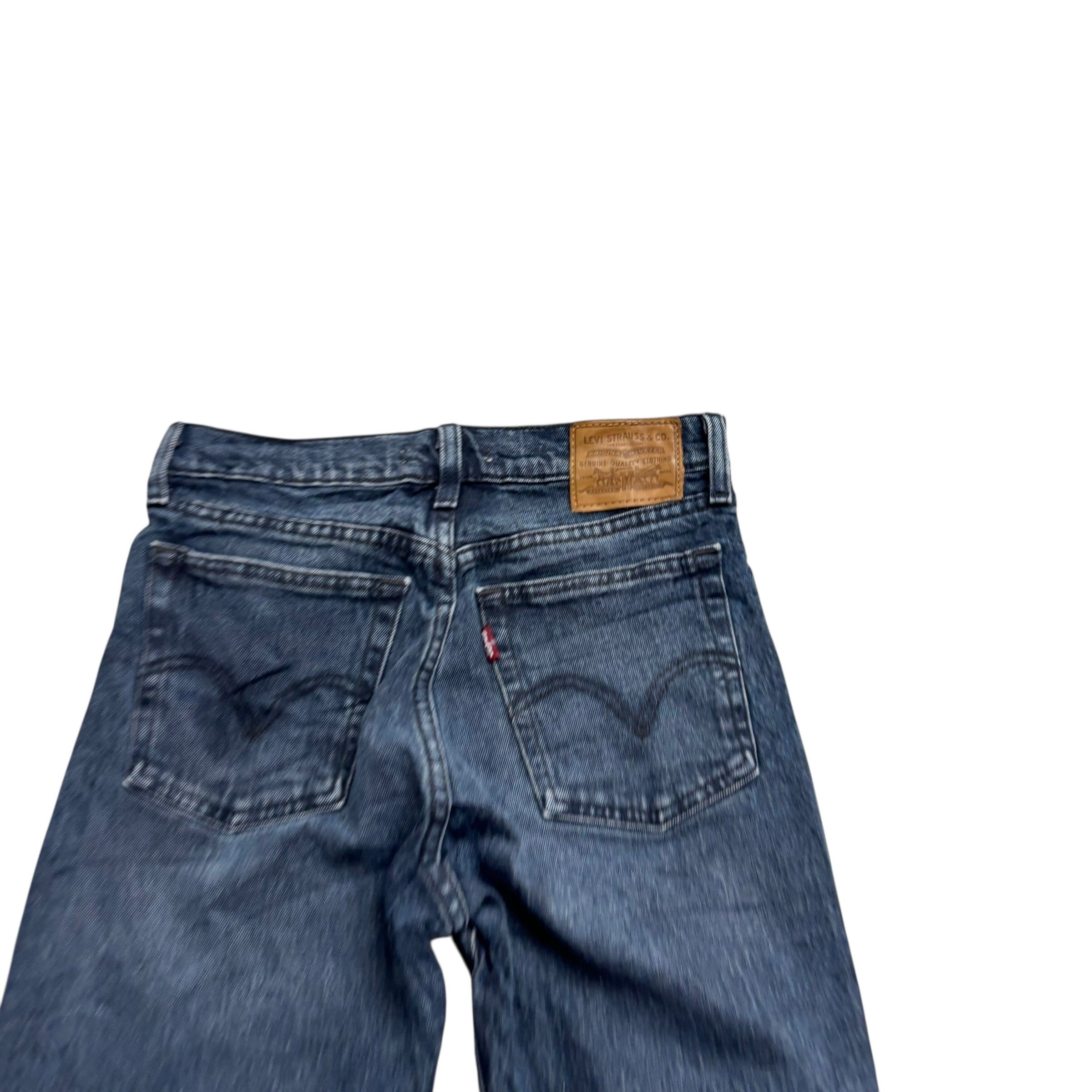 Levis Wedgie Jeans W25 L28 Womens Navy Blue Stretch Denim (E)