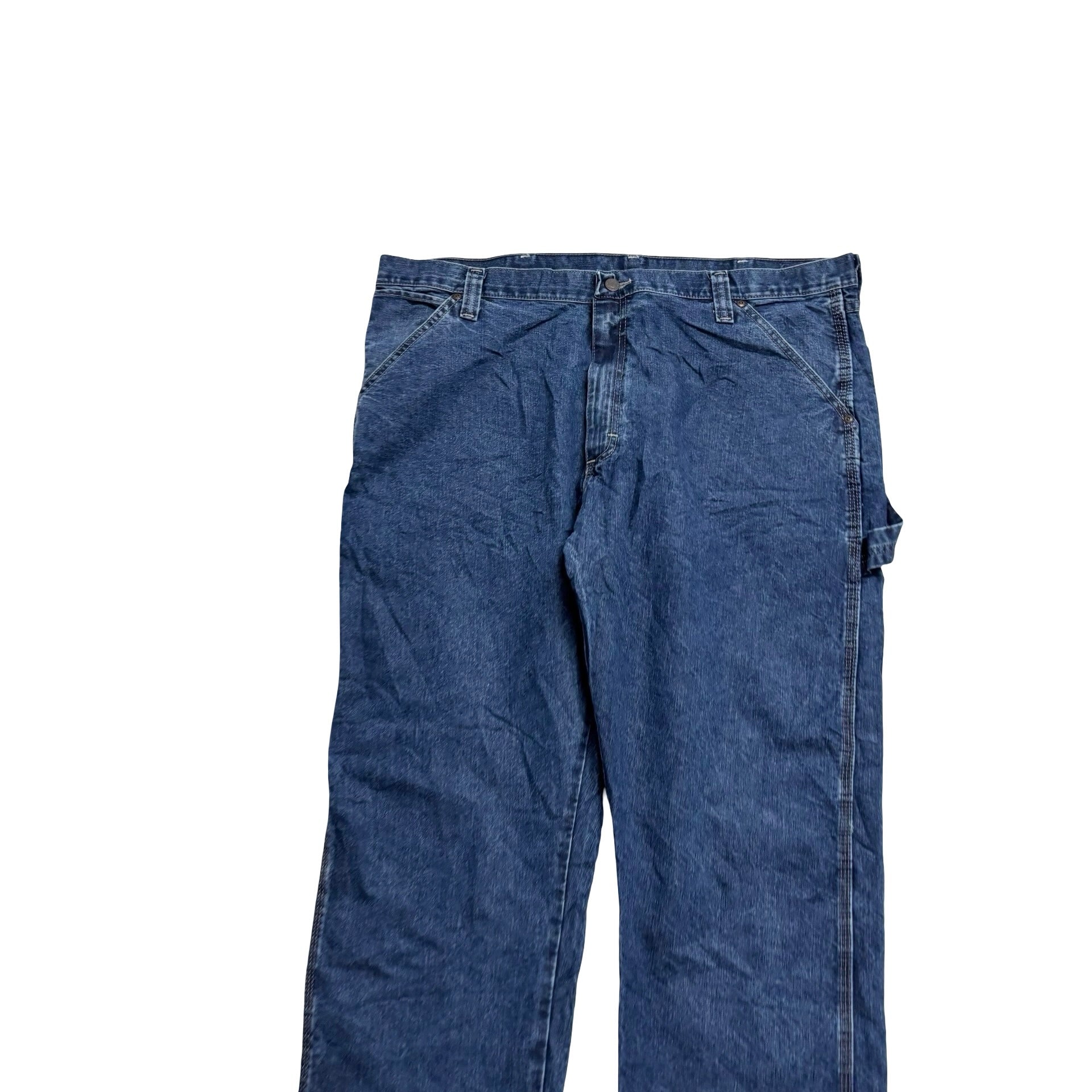 Wrangler Carpenter Jeans W40 L29 Mens Mid Blue Baggy Relaxed Fit Denim (E)