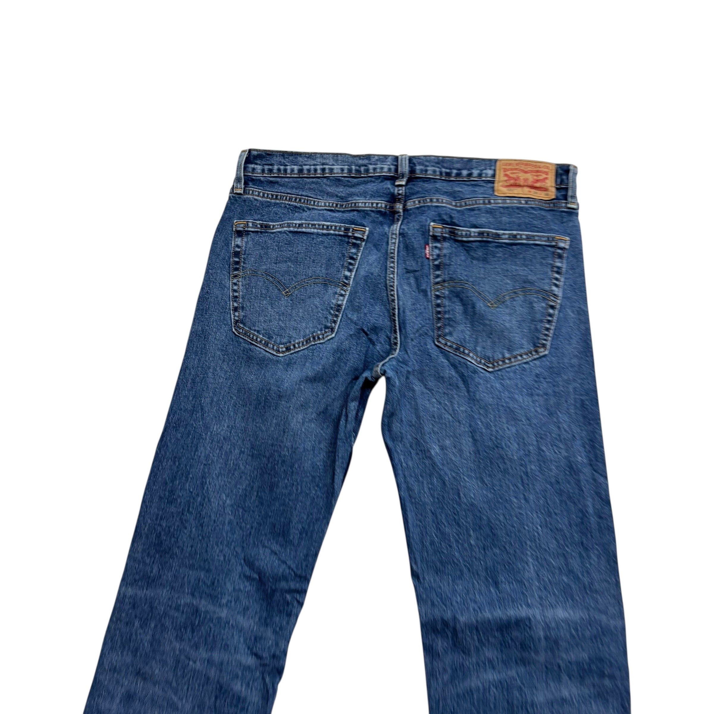 Levis 527 Jeans W36 L36 Mens Mid Blue Slim Bootcut Fit Stretch Denim (E)