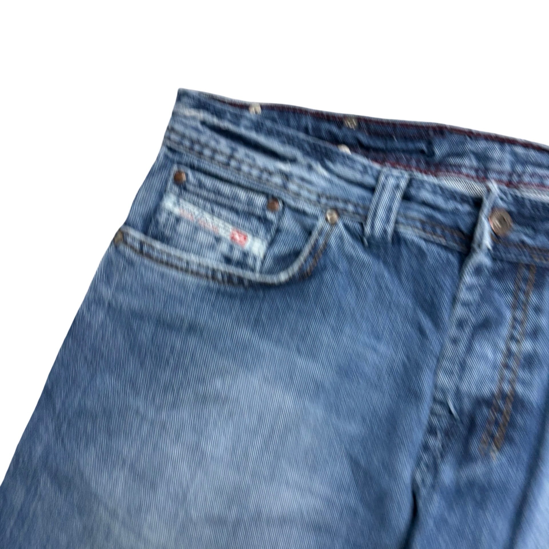 Diesel Kulter Jeans W33 L33 Mens Mid Blue Relaxed Straight Fit Y2K Vintage