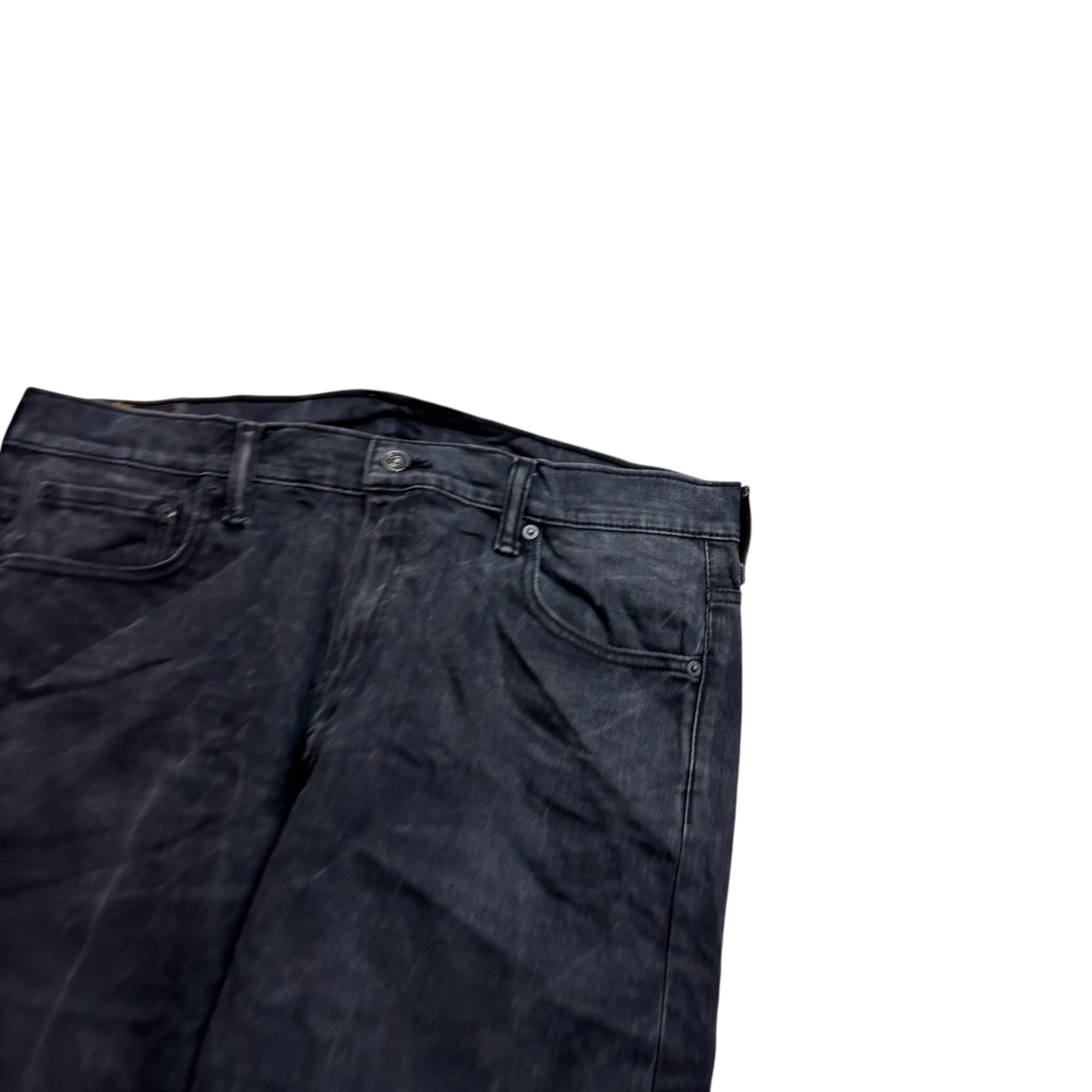 Levis 569 Jeans W36 L29 Mens Black Baggy Relaxed Straight Fit Stretch Denim