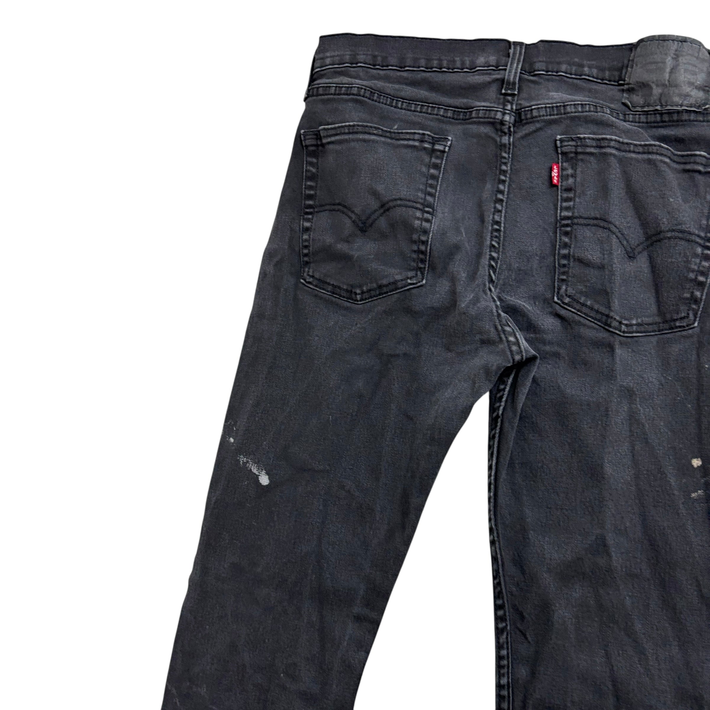 Levis 510 Jeans W30 L32 Mens Black Skinny Fit Stretch Denim (F)