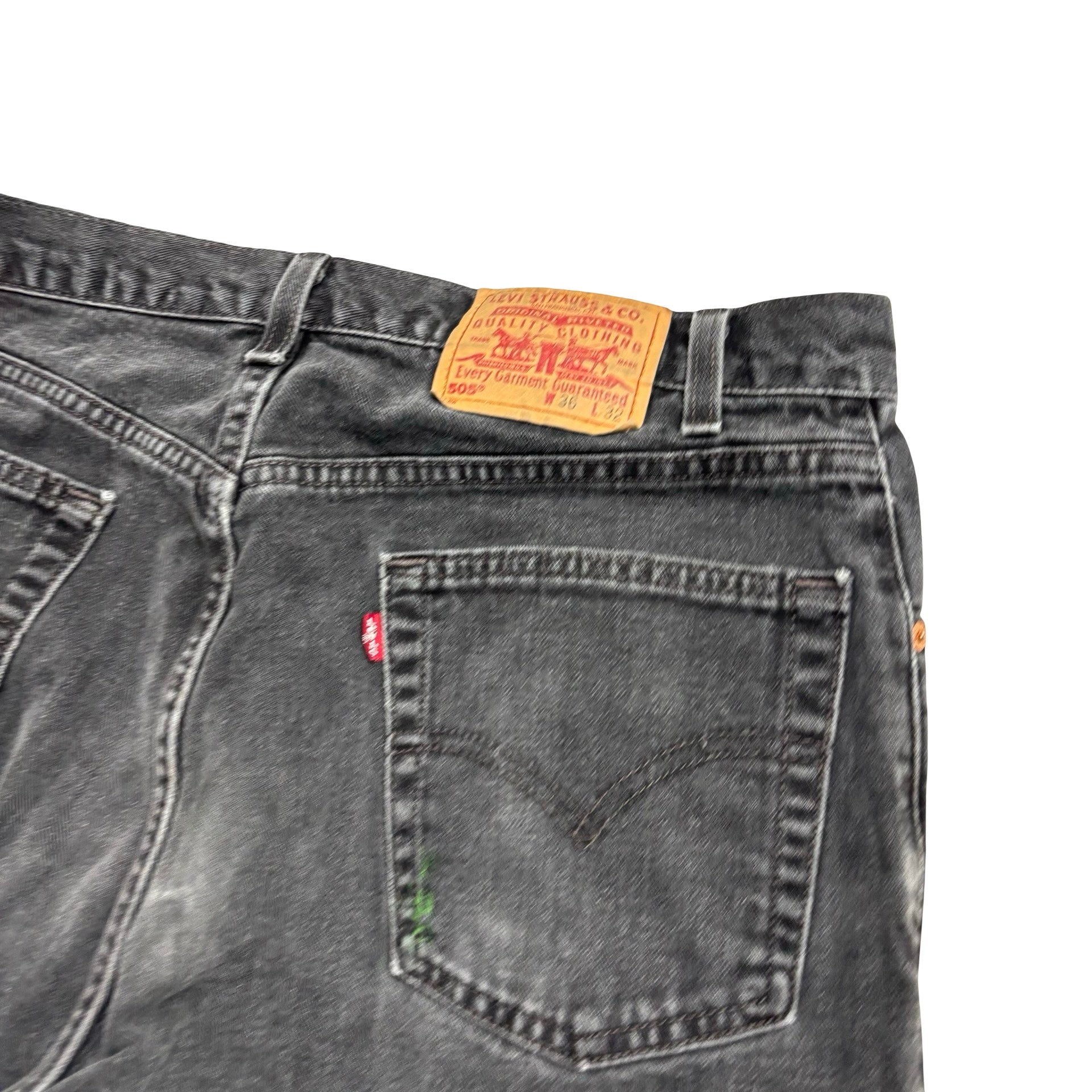 Levis 505 Jeans W34 L30 Mens Black Regular Straight Fit Vintage USA Made (F)