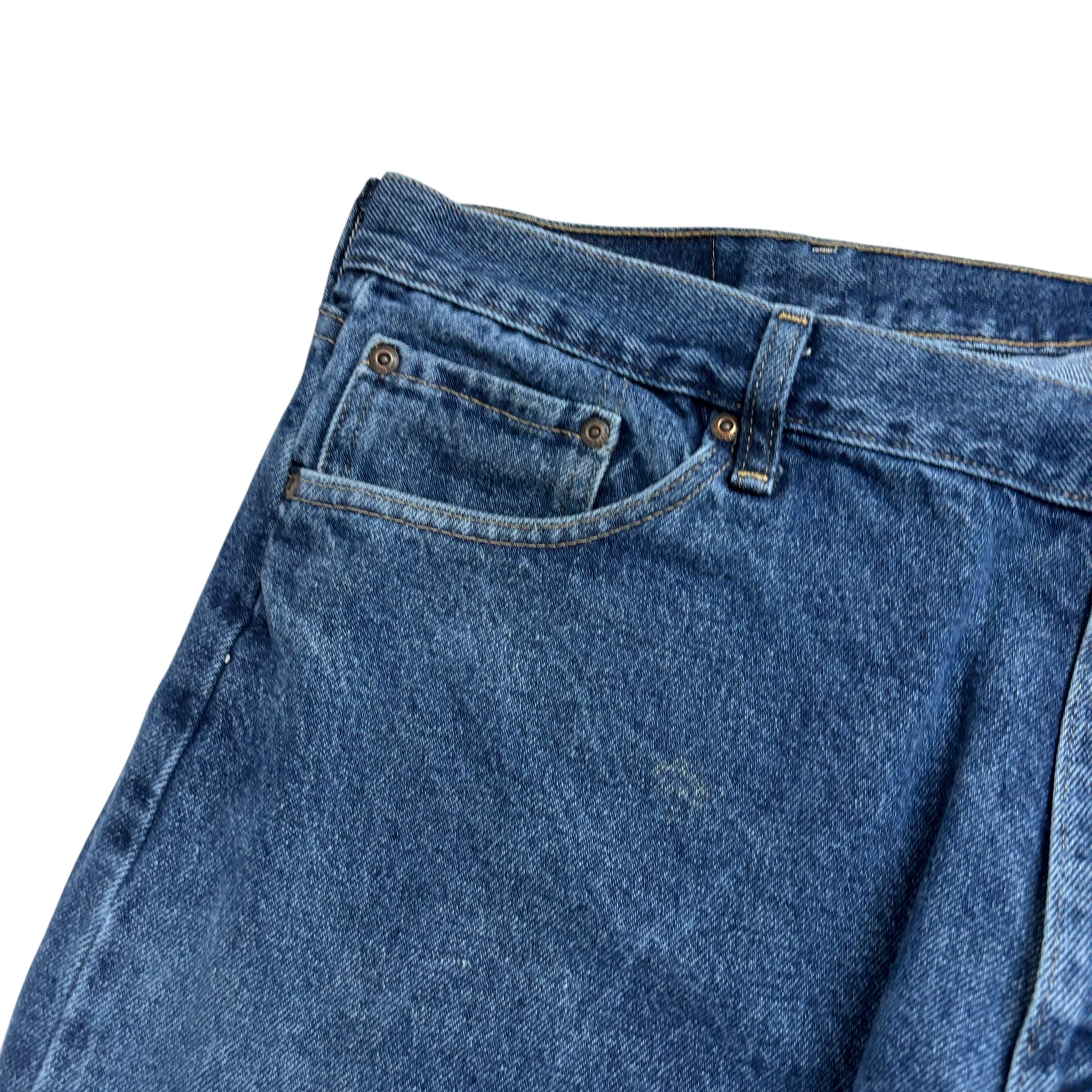 Wrangler Jeans W40 L29 Mens Mid Blue Relaxed Straight Fit Denim