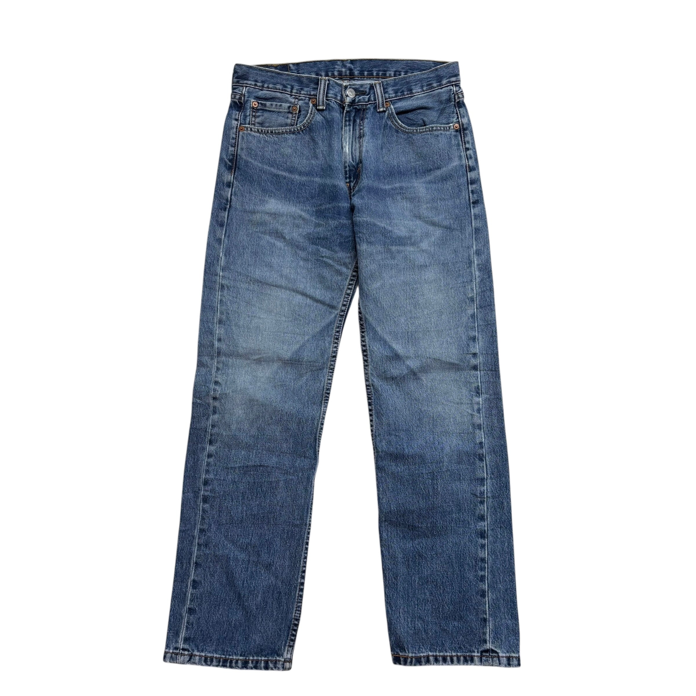 Levis 505 Jeans W31 L30 Mens Mid Blue Regular Straight Fit Denim