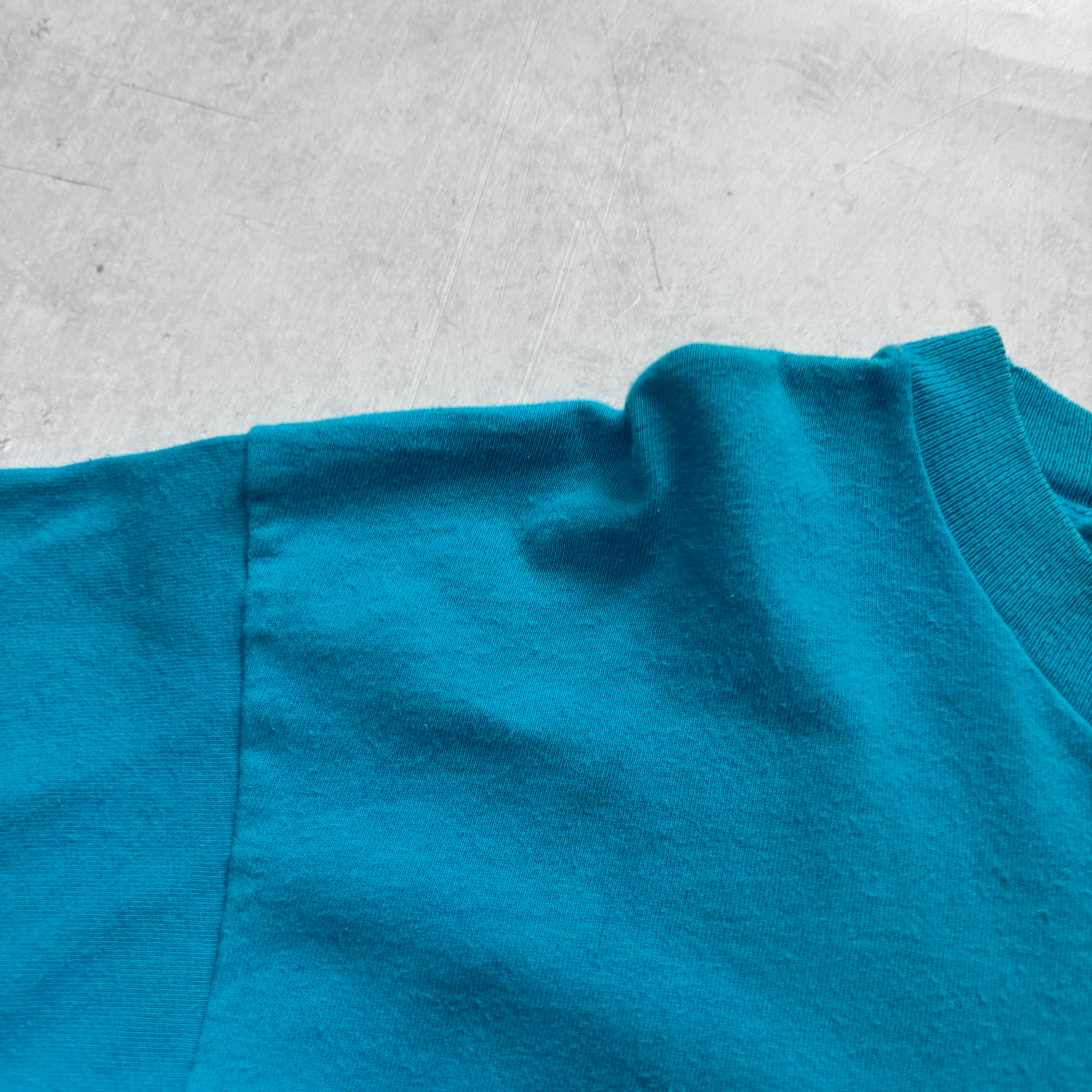 Vintage T Shirt Mens Large Blue Single Stitch Graphic Print 90s USA