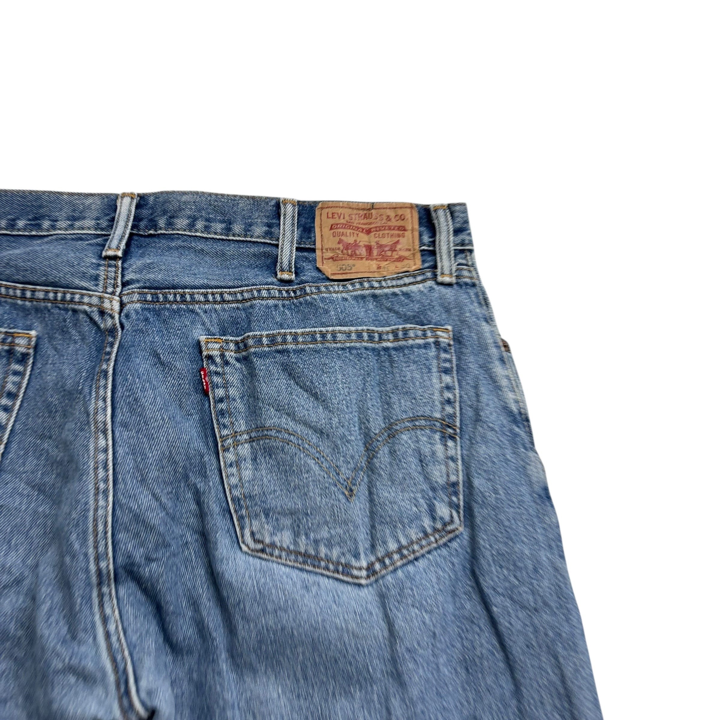 Levis 505 Jeans W40 L30 Mens Mid Blue Regular Straight Fit Vintage Denim (F)