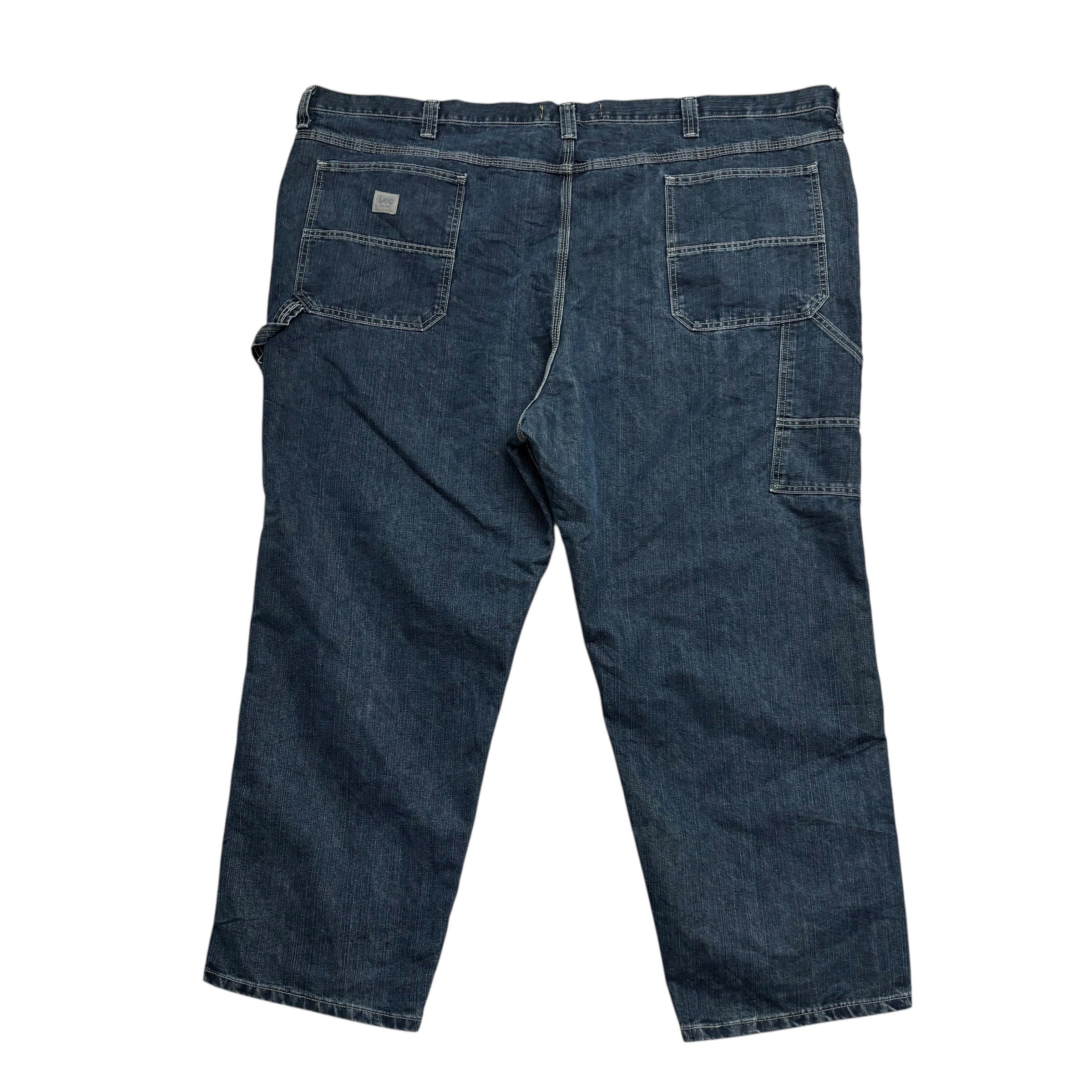 Lee Carpenter Jeans W56 L30 Mens Dark Blue Relaxed Straight Fit Denim (E)