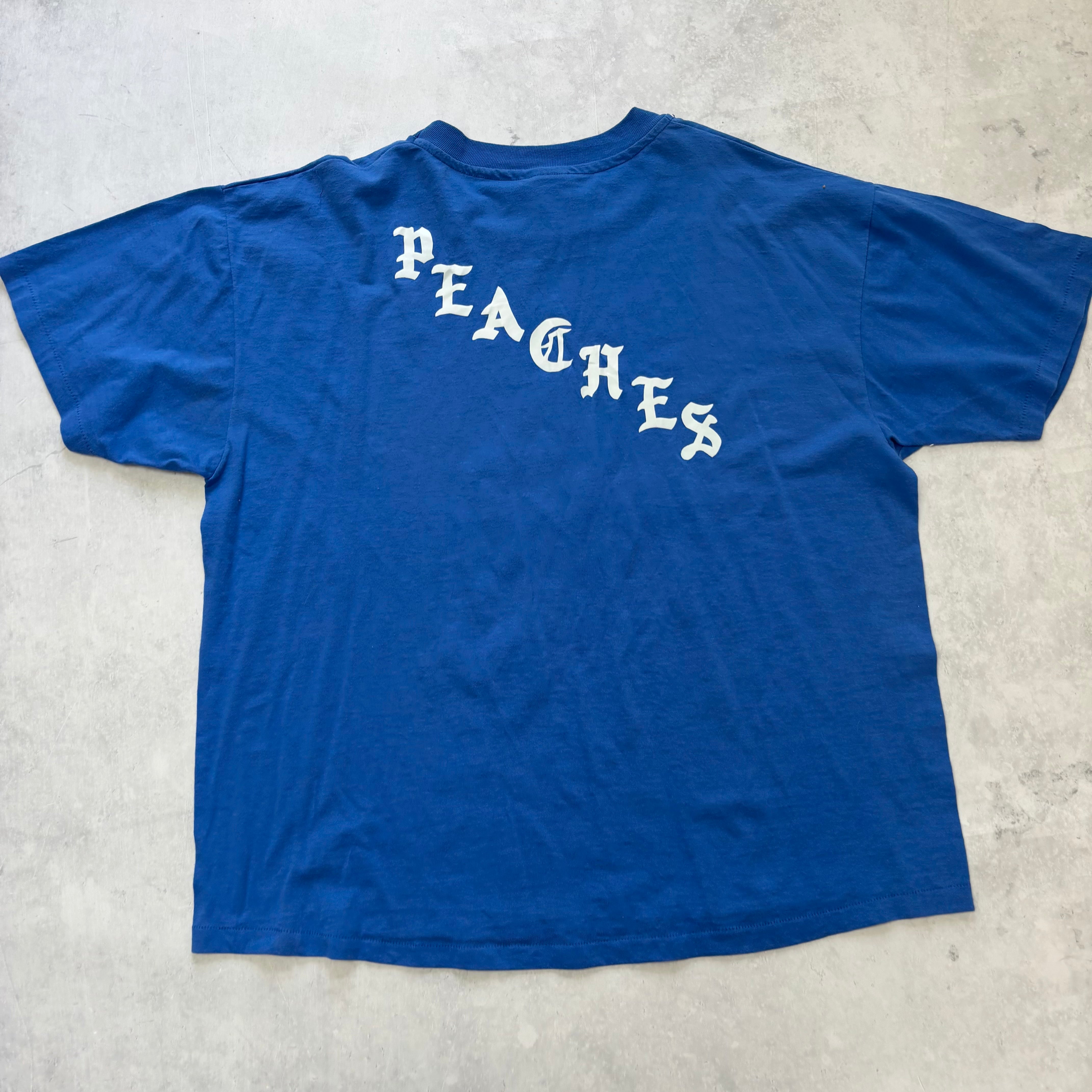 Vintage T Shirt Mens XL Blue Single Stitch Graphic Print 90s USA (E)