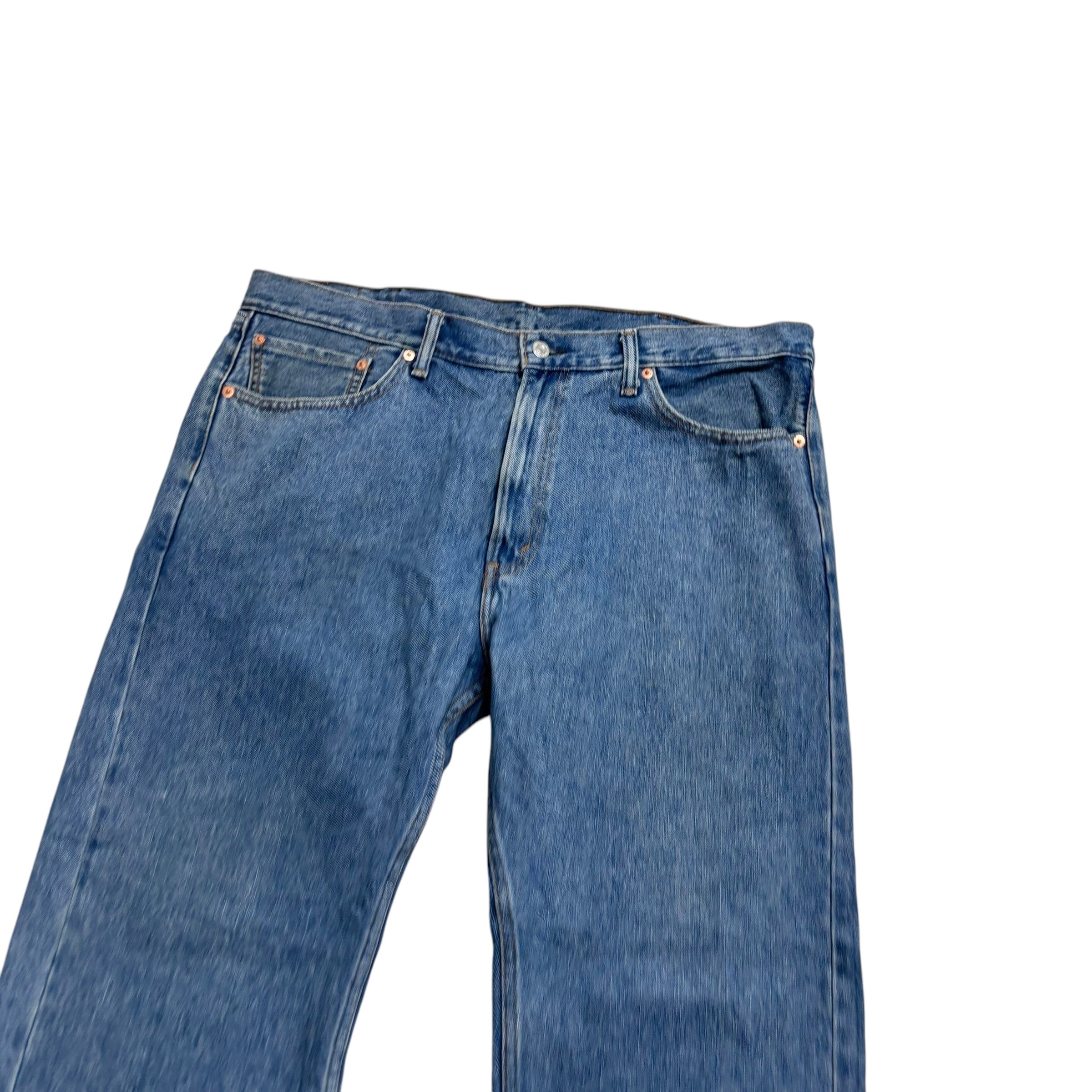 Levis 505 Jeans W40 L30 Mens Mid Blue Regular Straight Fit Vintage Denim (E)