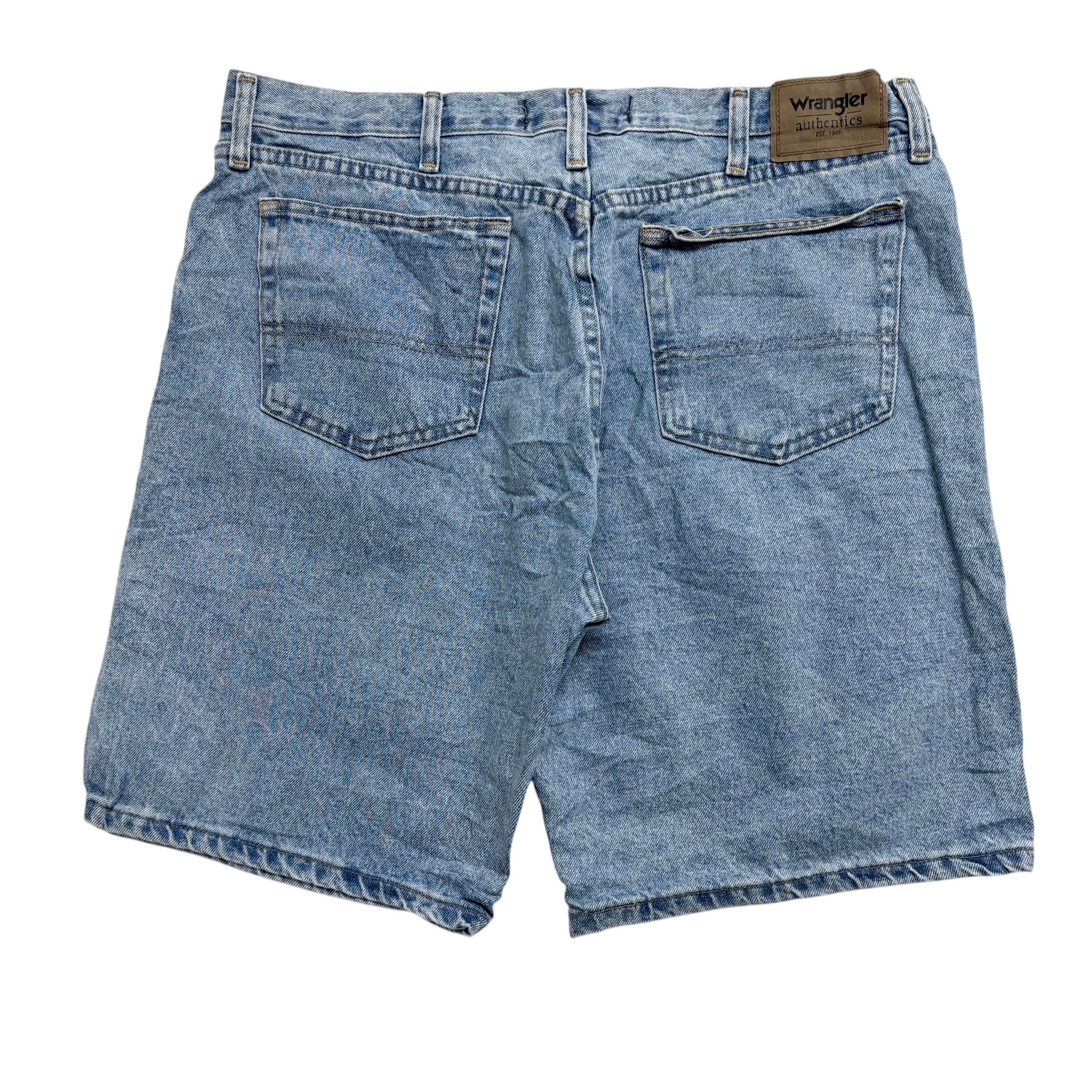 Wrangler Baggy Jorts W36 Mens Denim Shorts Light Blue Relaxed Fit (E)