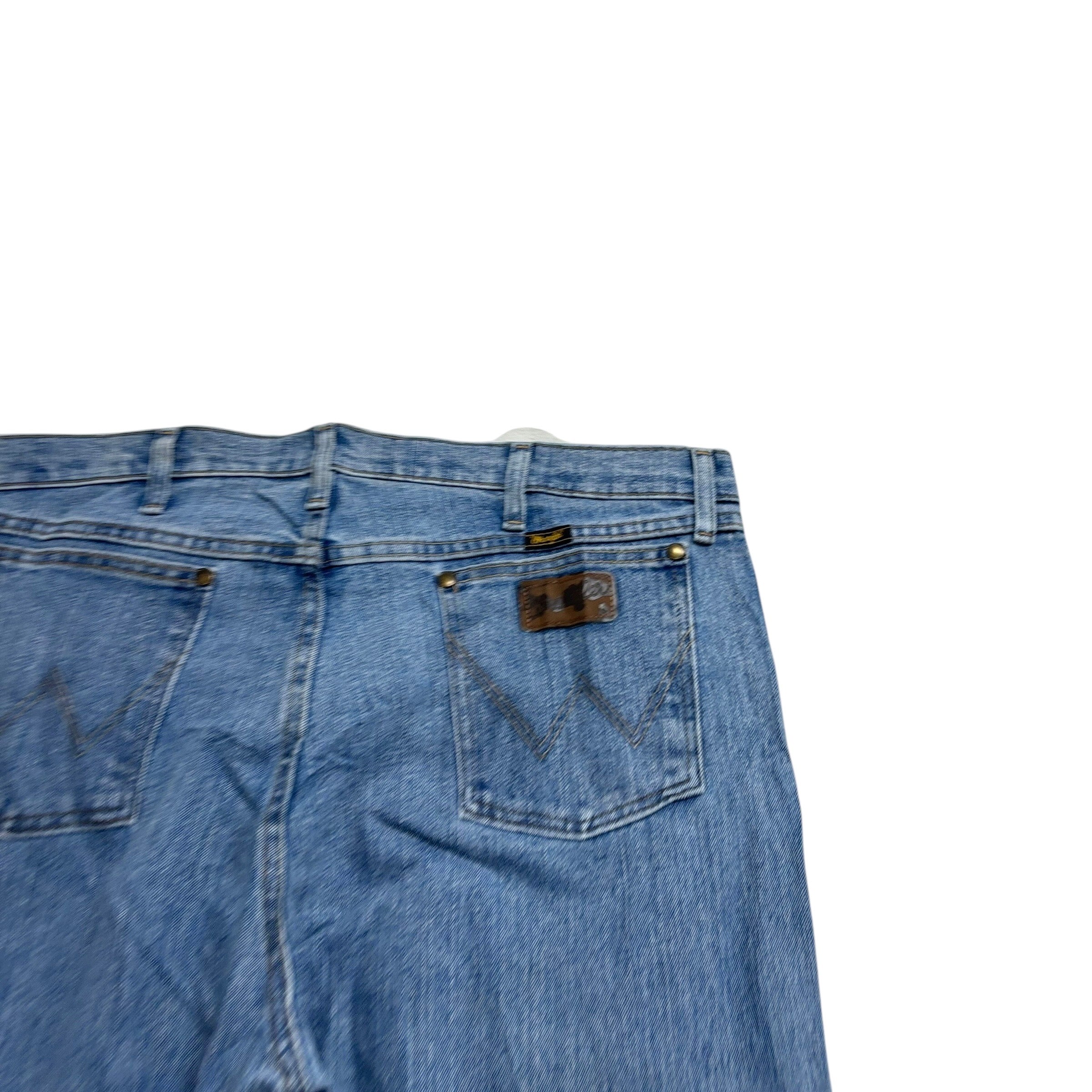Wrangler Starched Jeans Cowboy Cut W40 L30 Mens Blue Advanced Comfort Regular