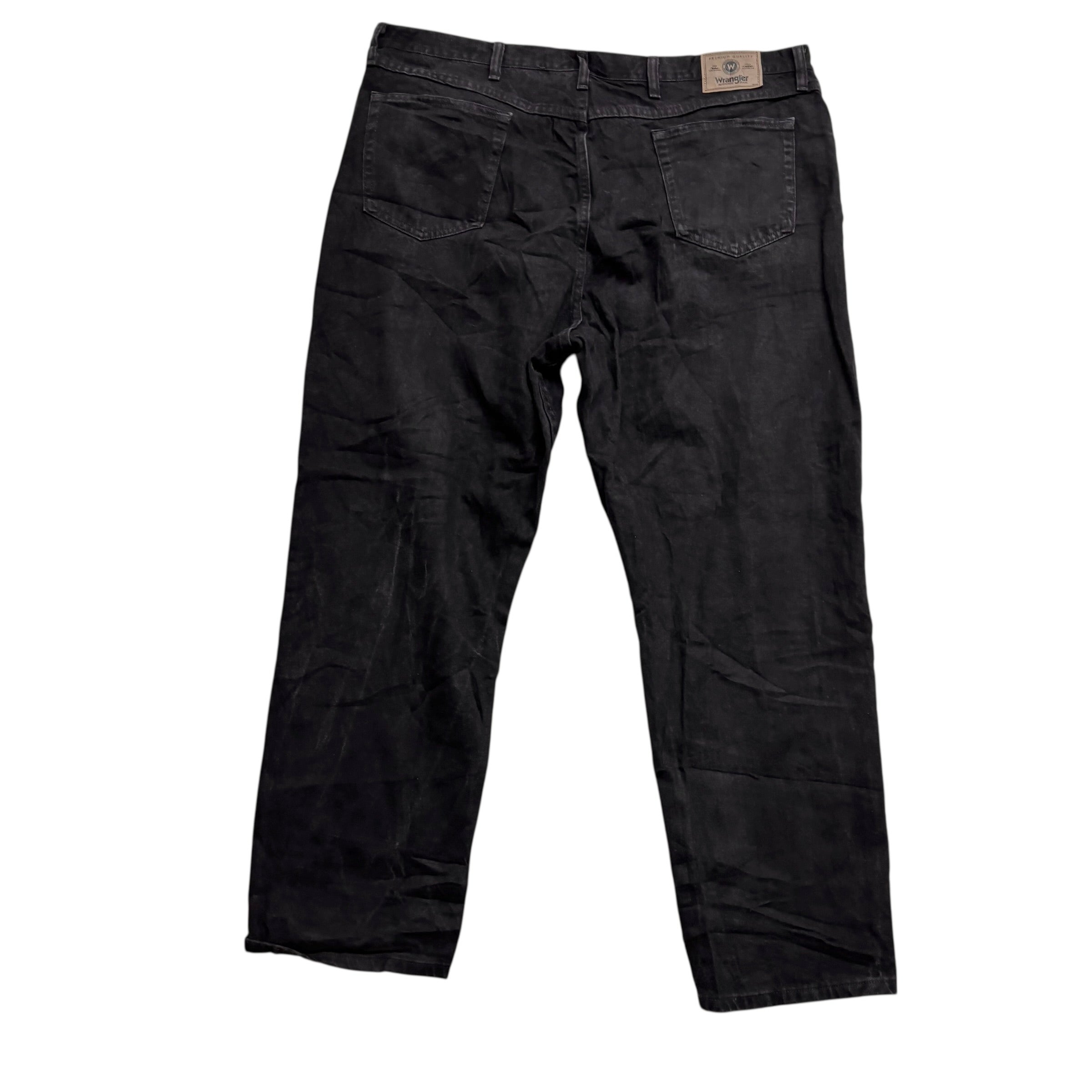 Wrangler Jeans W44 L31 Mens Black Baggy Relaxed Straight Fit Denim
