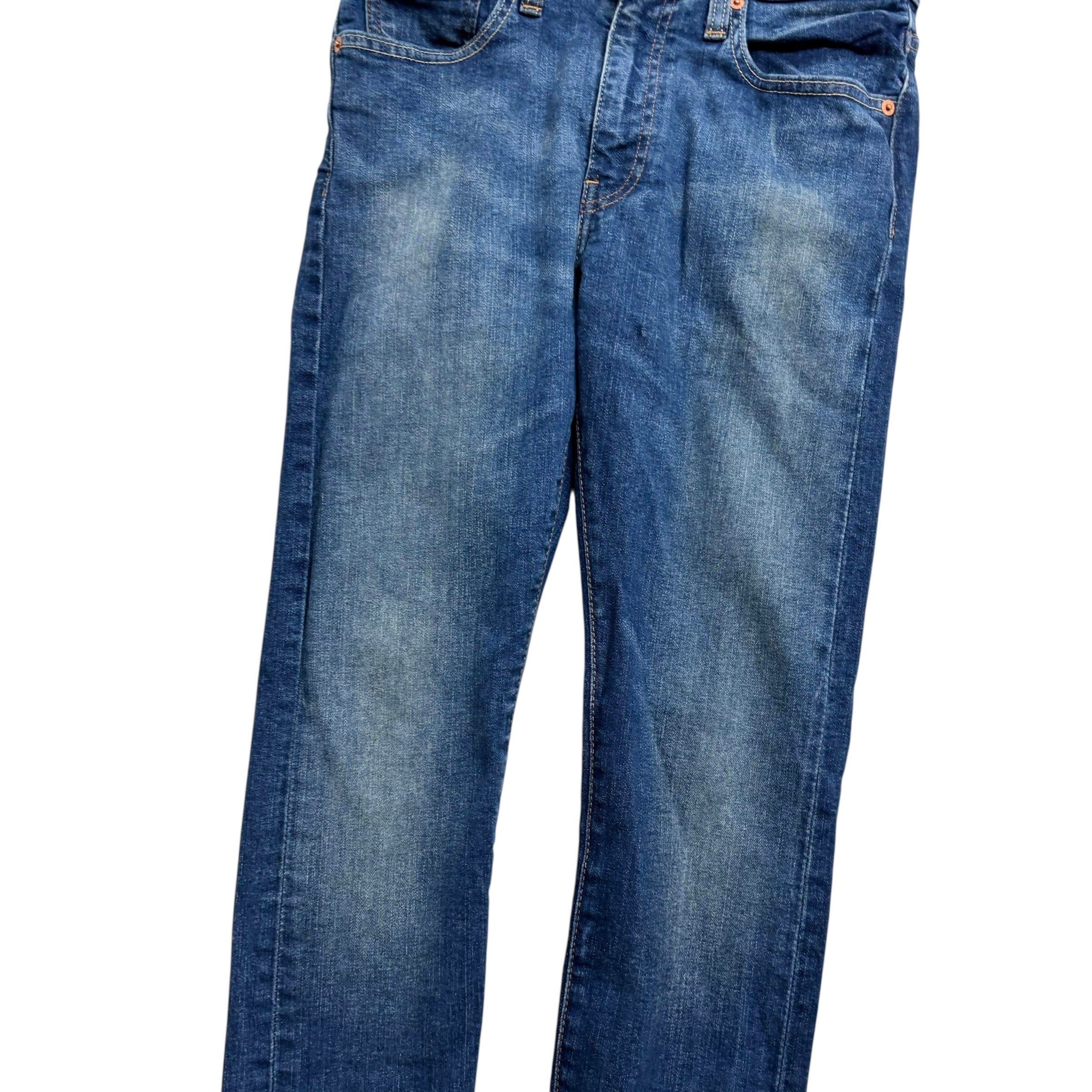 Levis 519 Jeans W30 L31 Mens Mid Blue Skinny Tapered Fit Stretch Denim (F)