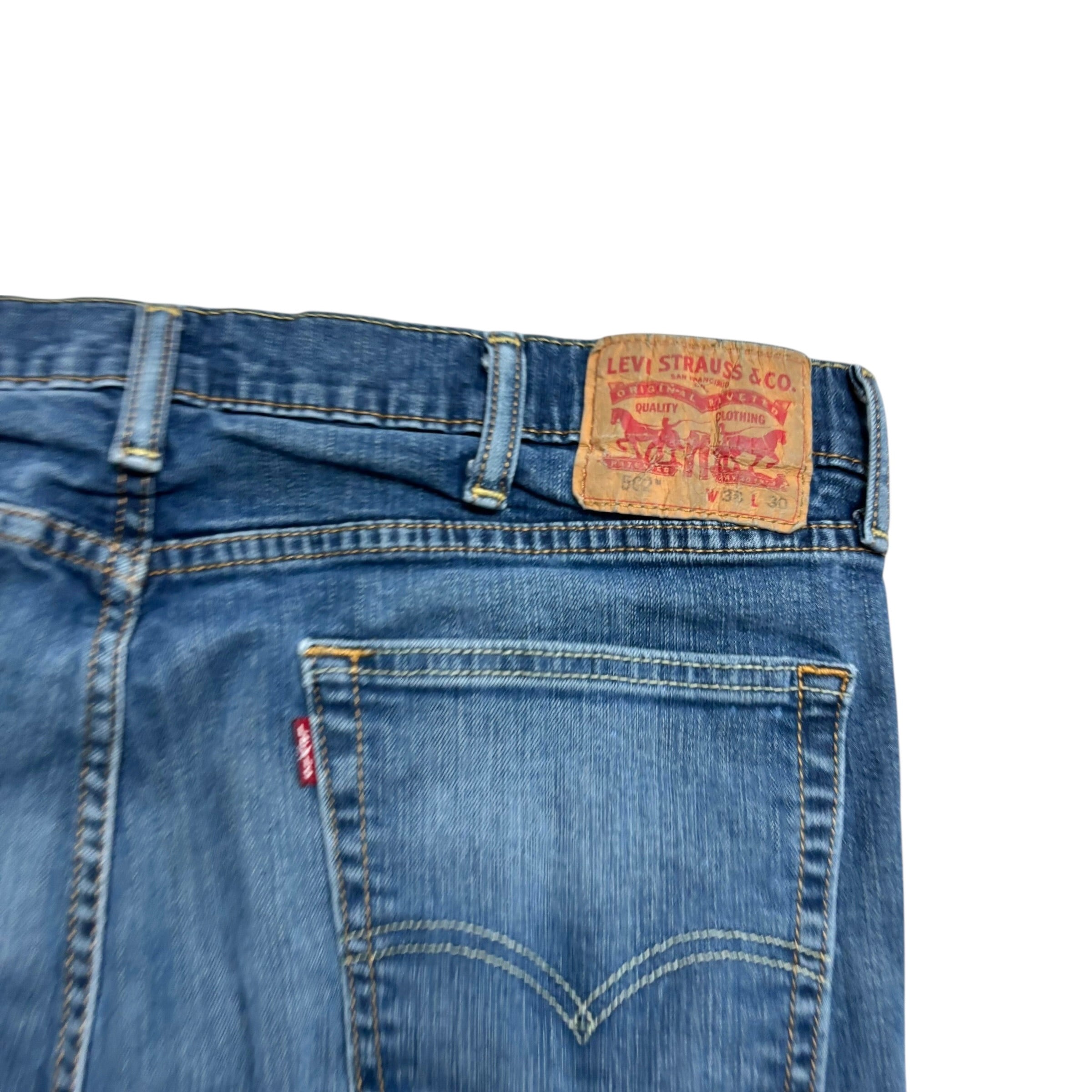 Levis 502 Jeans W36 L27 Mens Blue Regular Tapered Fit Stretch Denim
