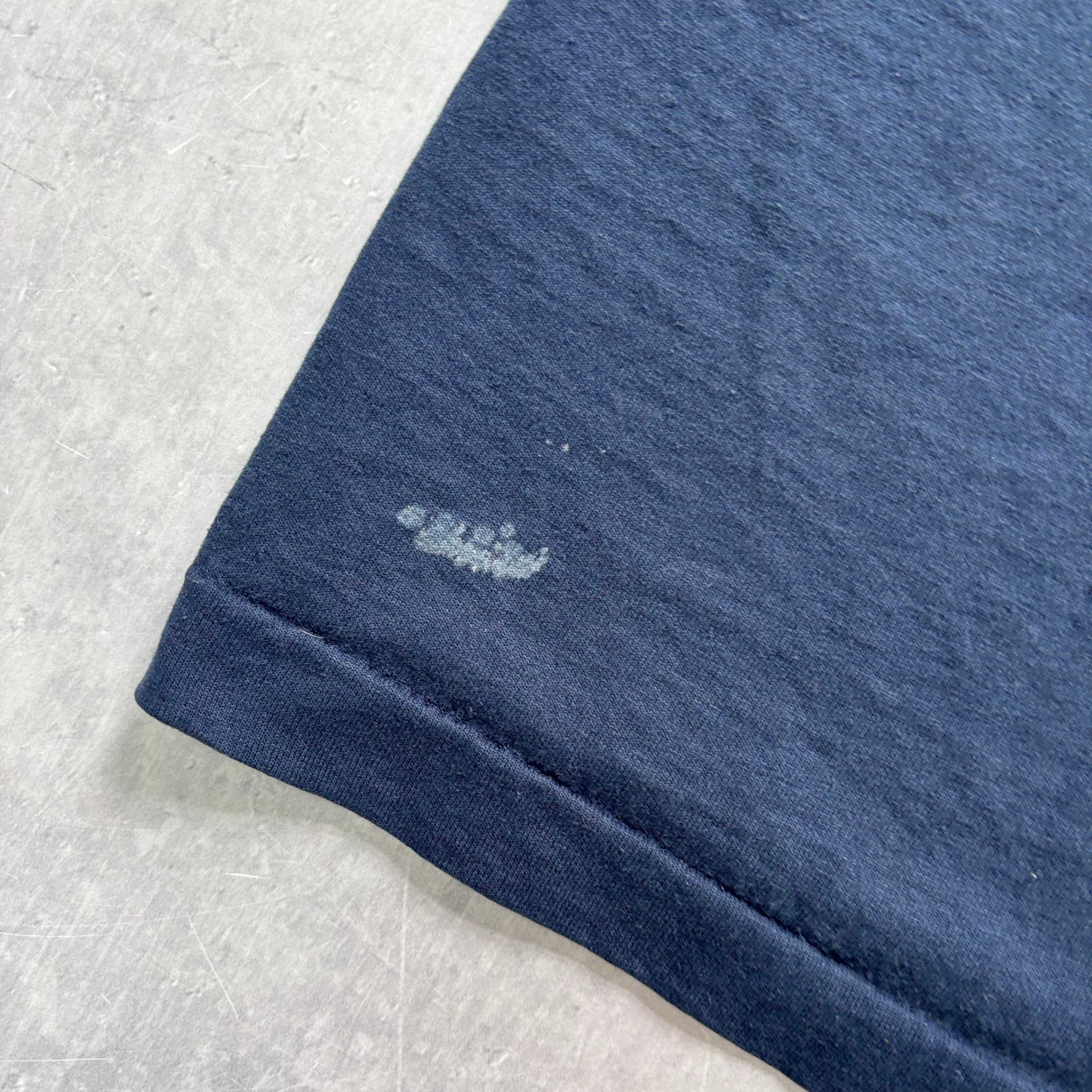 Vintage T Shirt Mens Medium Navy Single Stitch Graphic Print 90s