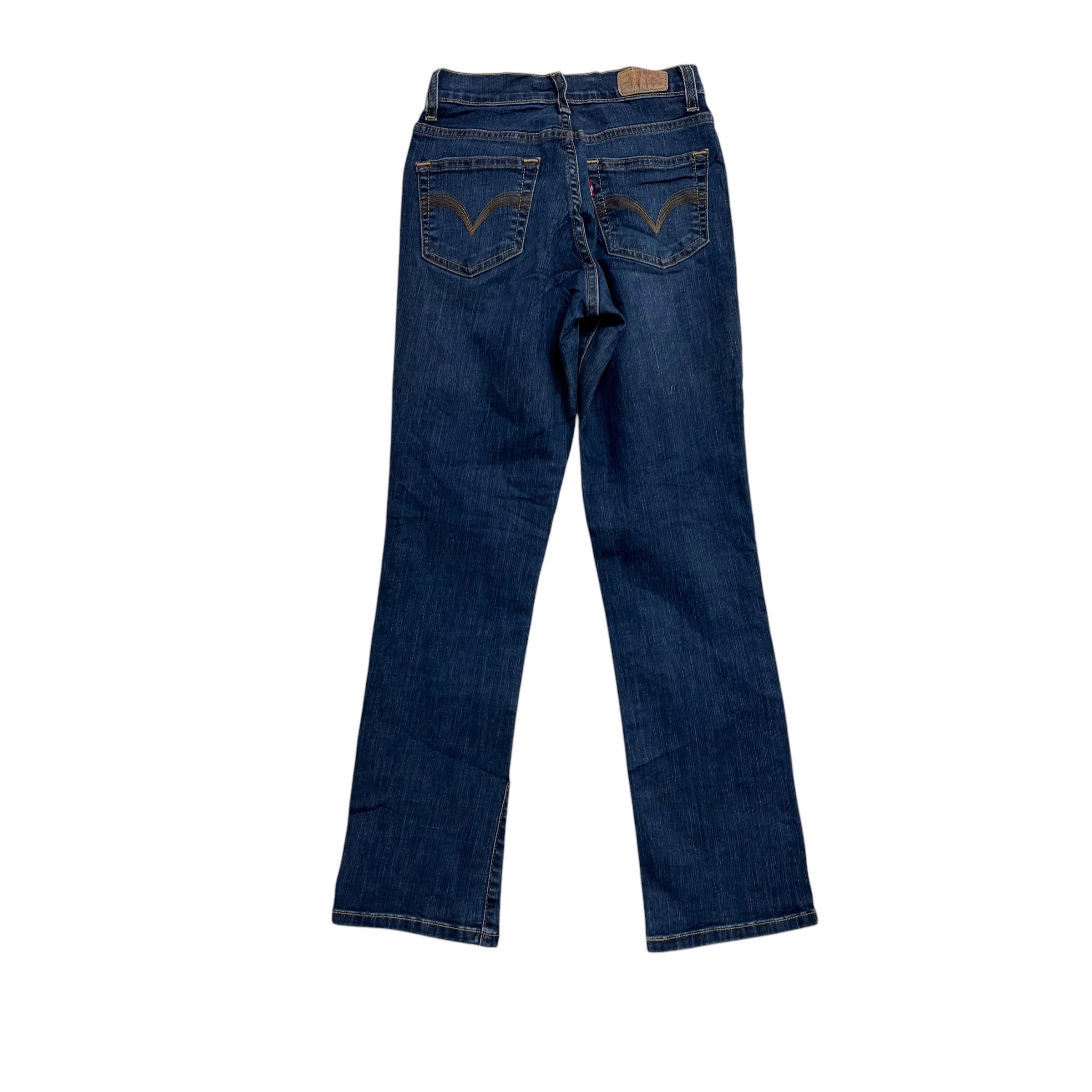 Levis 512 Jeans W24 L28 Womens Mid Blue Slimming Straight Fit Stretch Denim (E)
