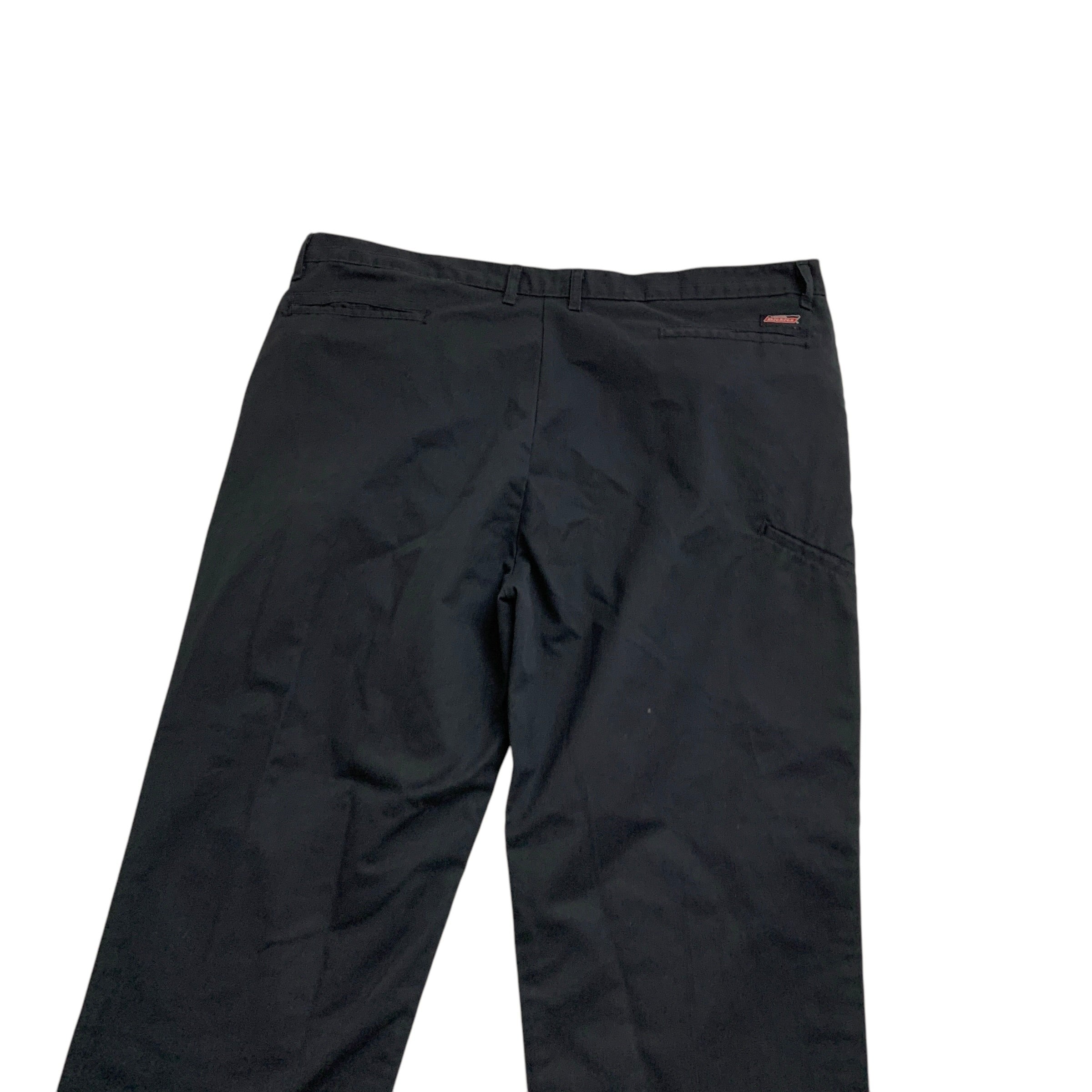 Dickies Double Knee Trousers W42 L32 Mens Black Pants Baggy Relaxed Fit Workwear