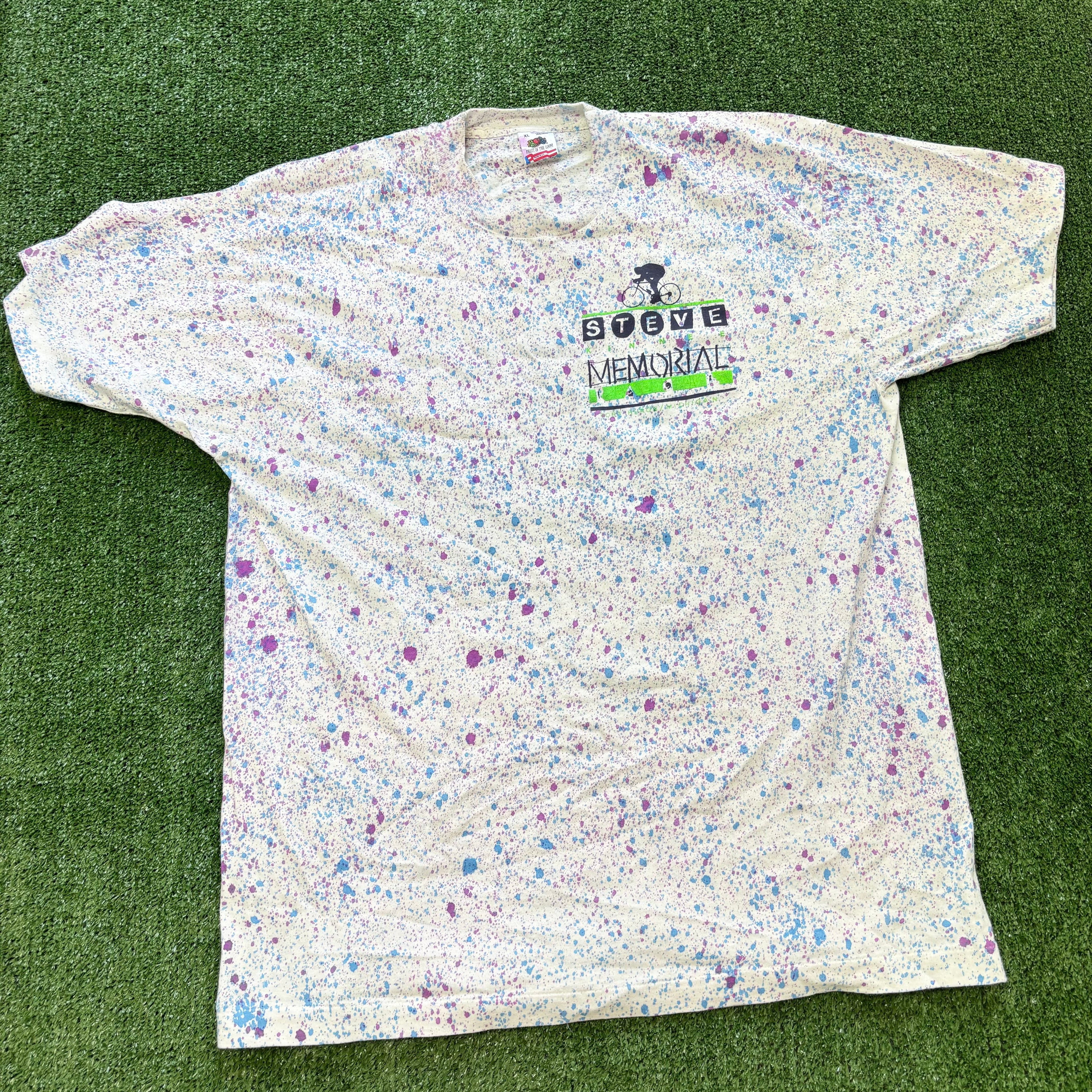 Vintage T Shirt Mens XL White Single Stitch Graphic Print 90s USA (E)