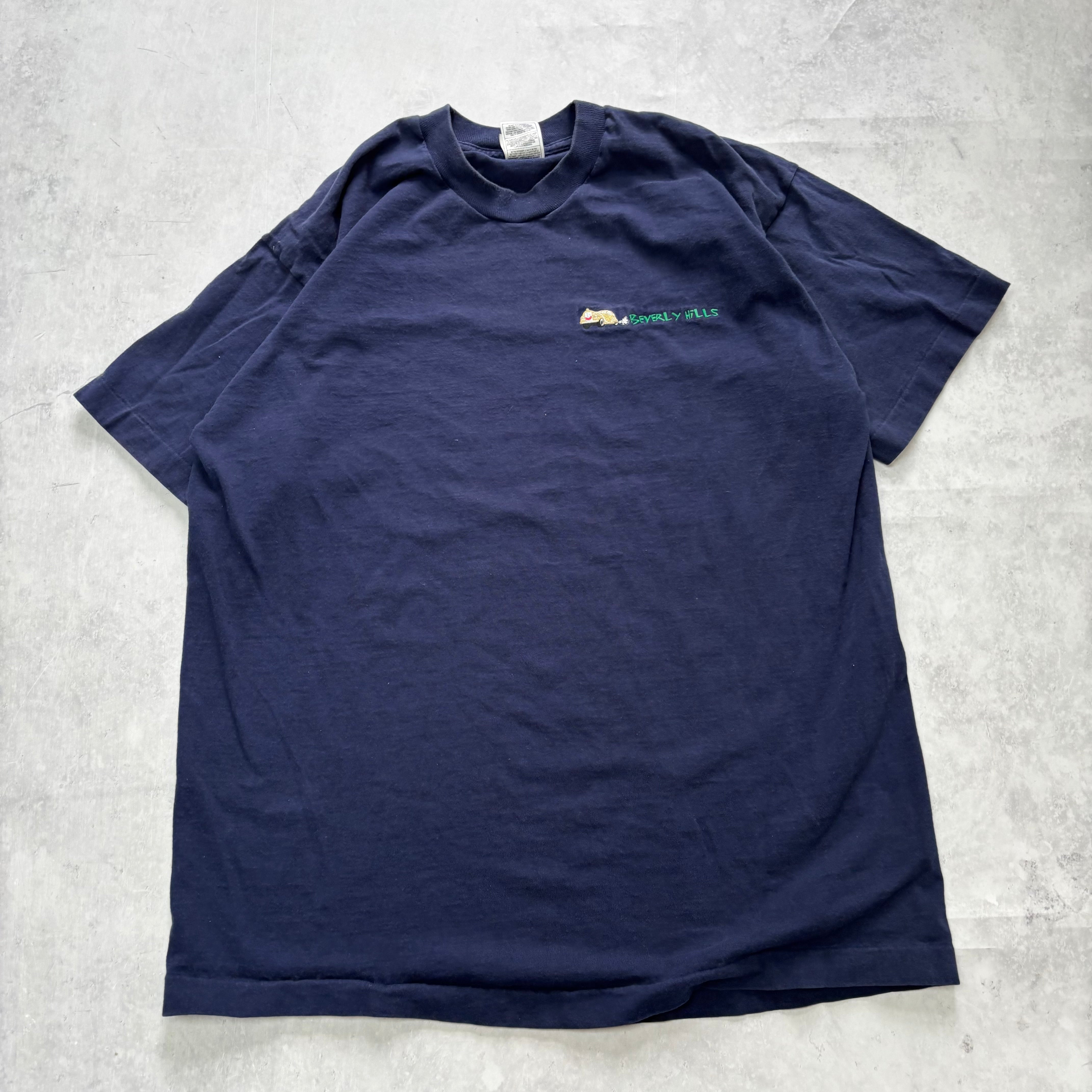 Vintage T Shirt Mens XL Navy Single Stitch Graphic Print 90s USA (E)