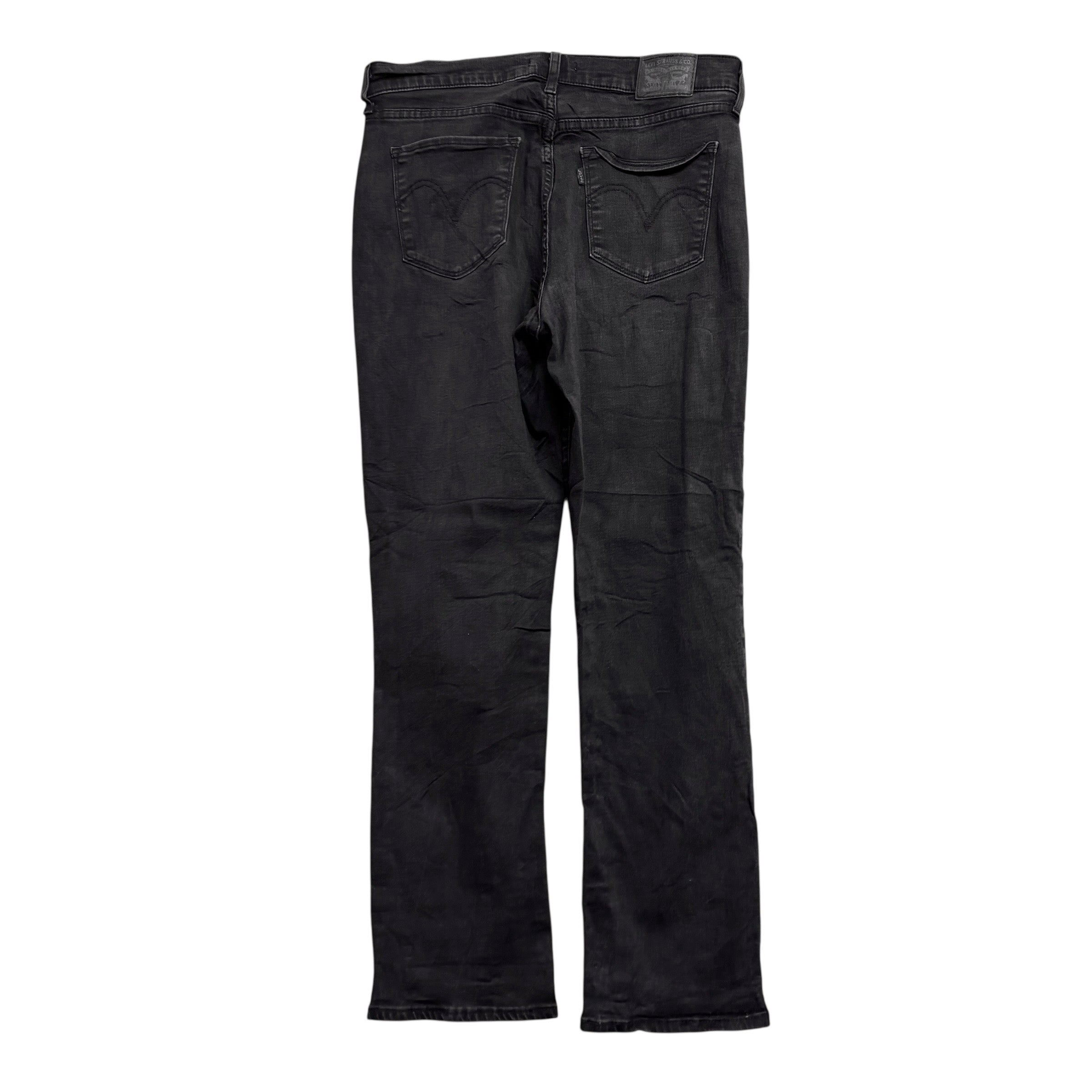 Levis Jeans W31 L29 Womens Classic Straight Fit Black Stretch Denim