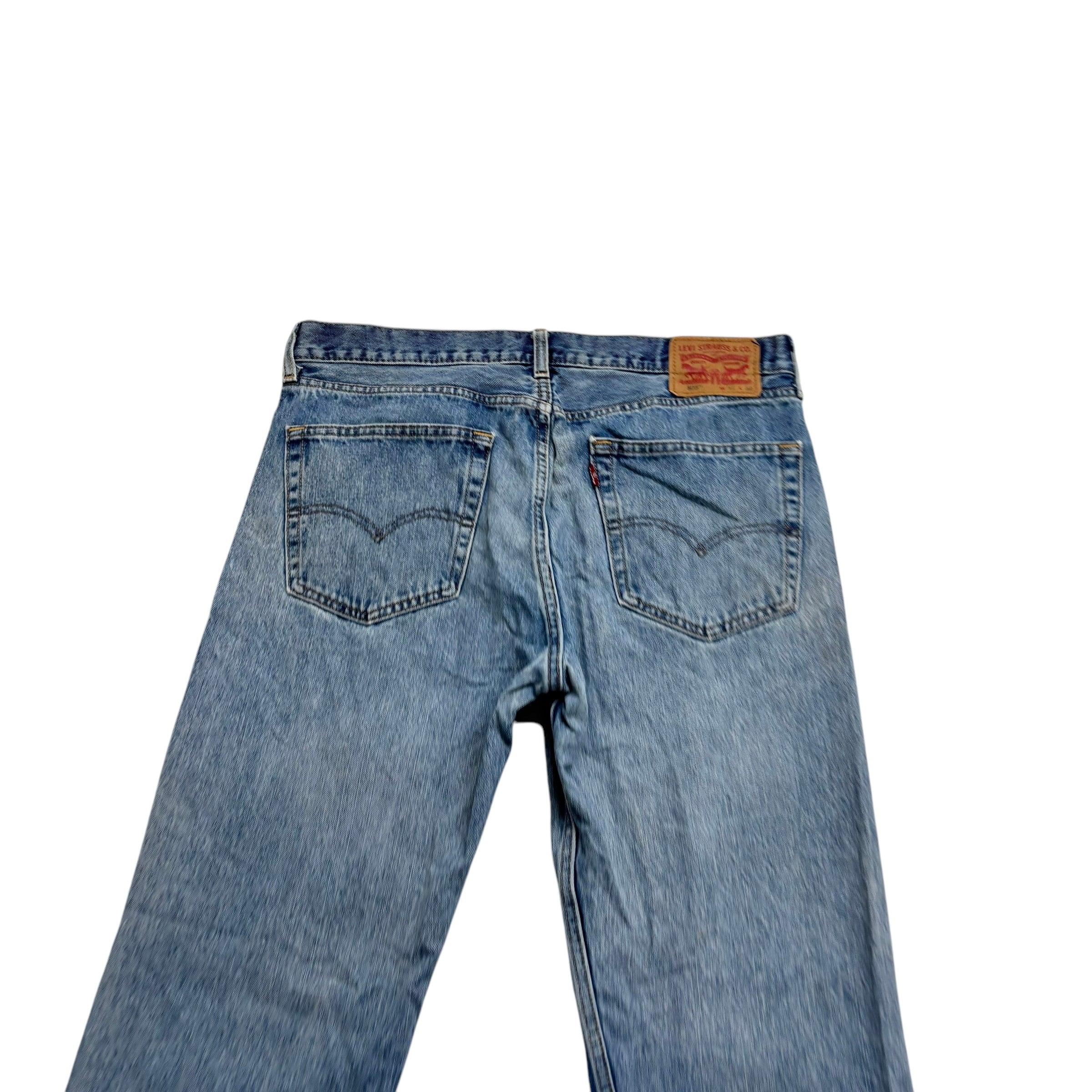 Levis 505 Jeans W36 L32 Mens Light Blue Regular Straight Fit Denim