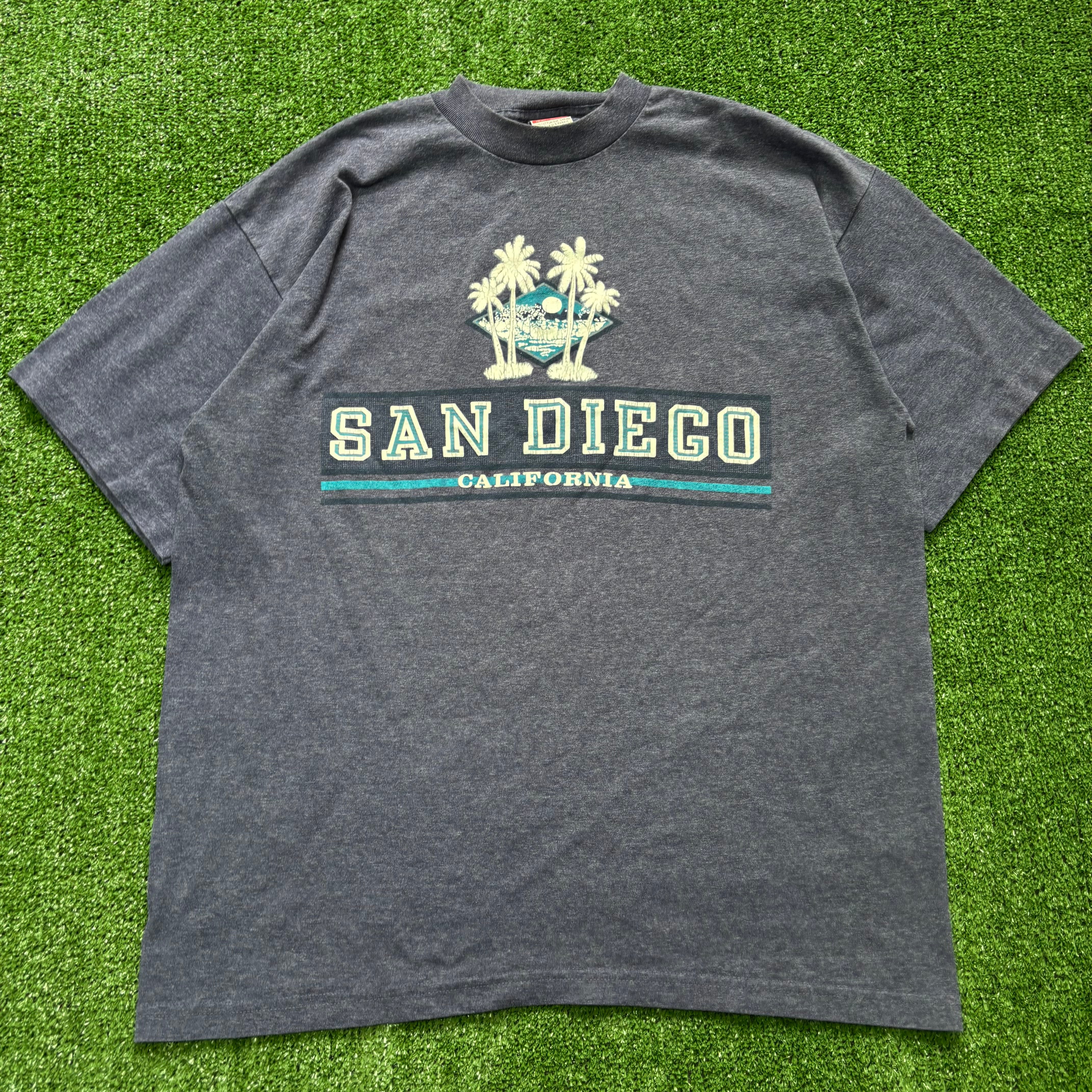 Vintage T Shirt Mens XL Grey Graphic Print 90s USA Tourist (E)