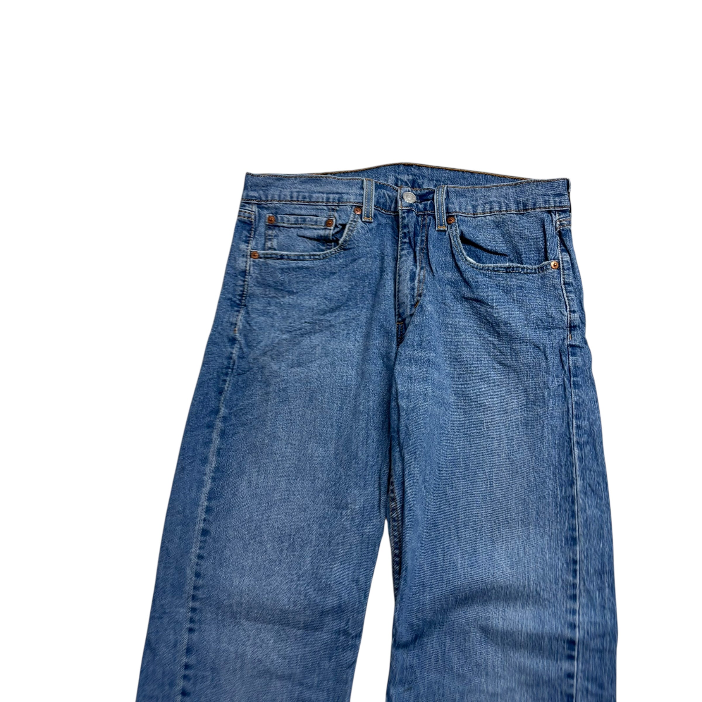 Levis 505 Jeans W31 L30 Mens Light Blue Regular Straight Fit Stretch Denim