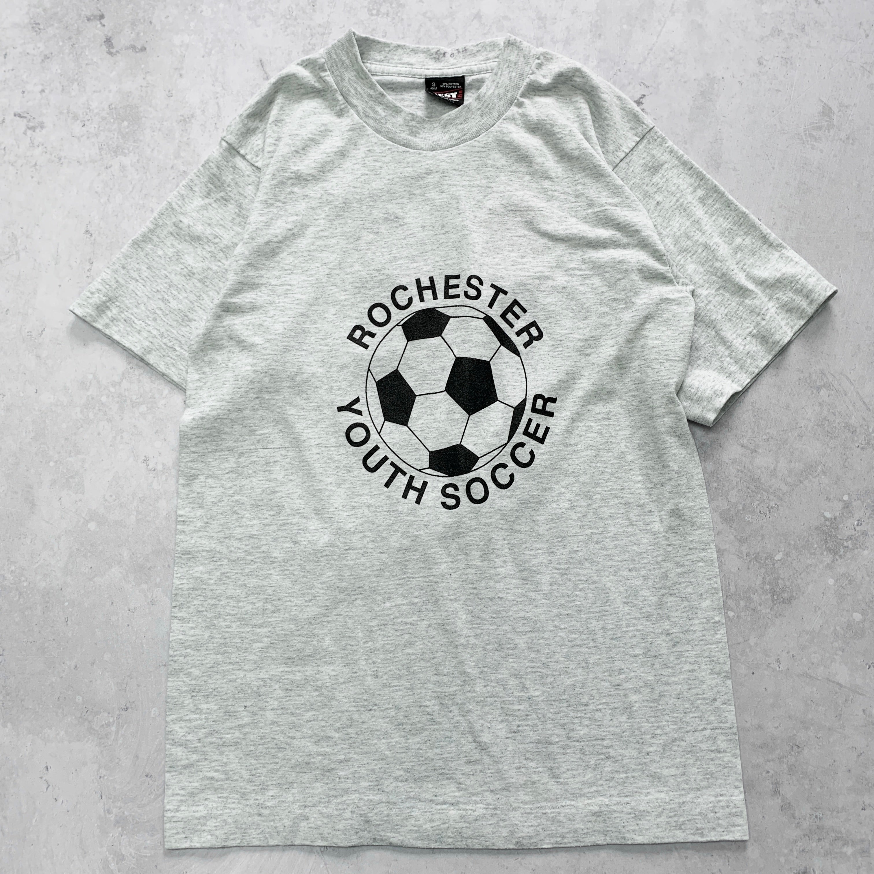 Vintage T Shirt Mens XS Grey Single Stitch Graphic Print 90s USA Football