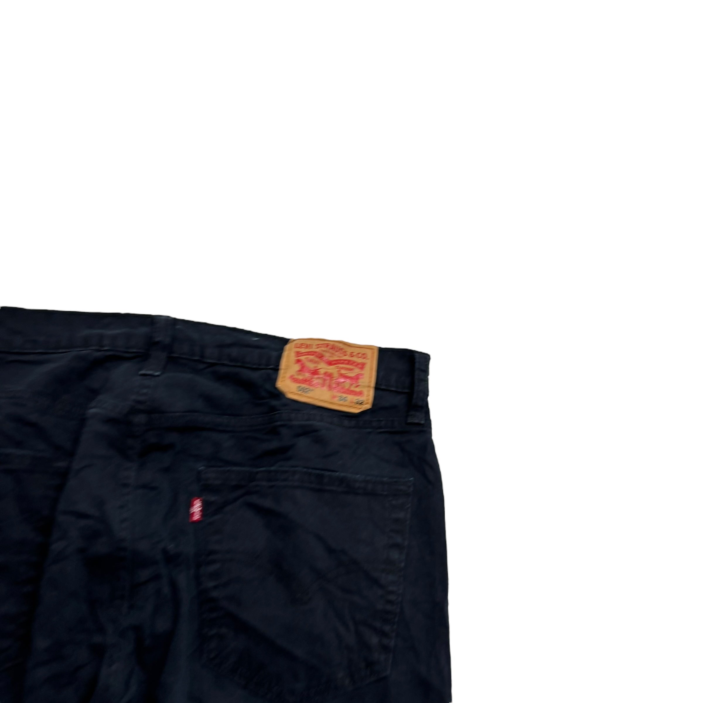 Levis 502 Trousers W34 L31 Mens Black Regular Tapered Fit Stretch Pants (E)