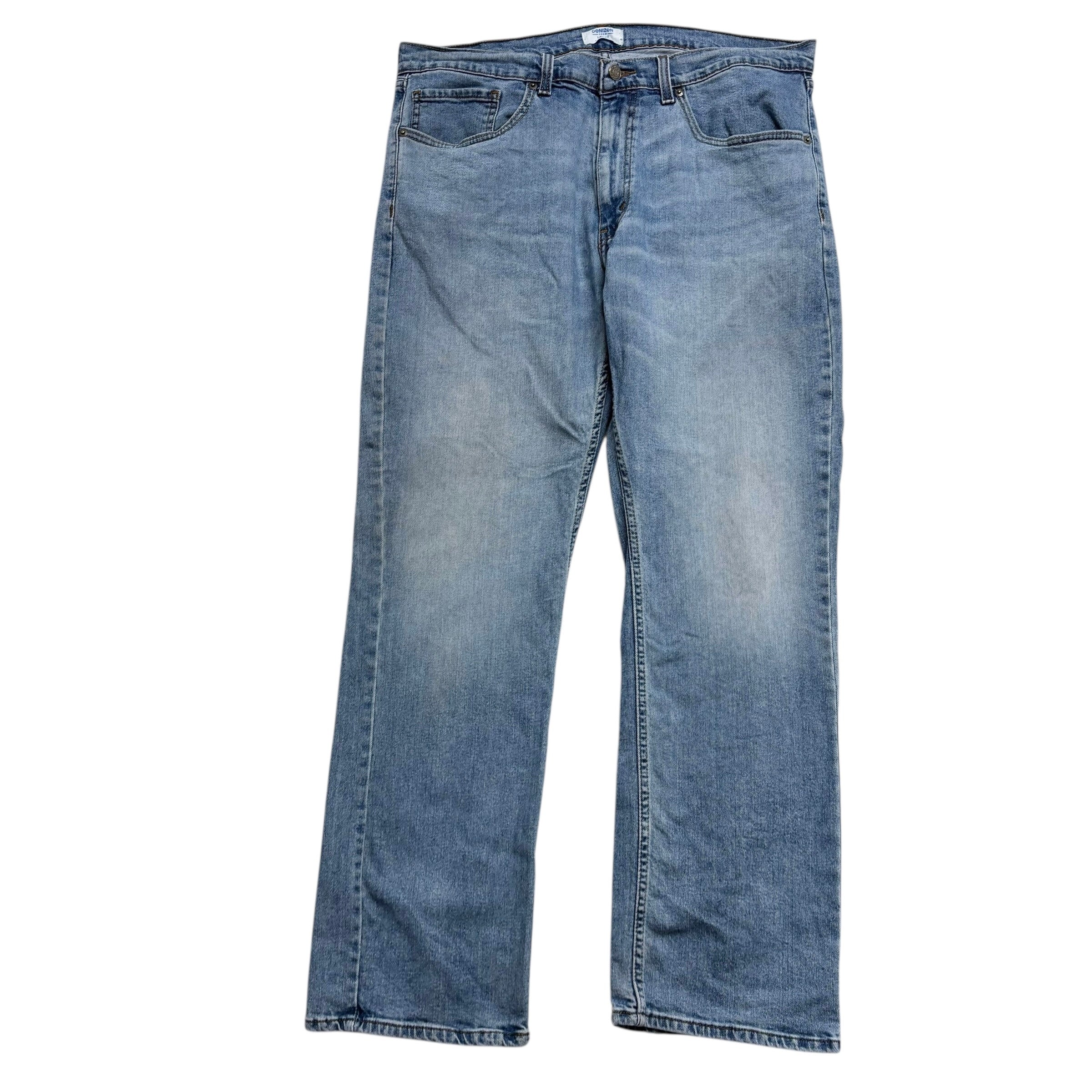 Levis Denizen Jeans W36 L31 Mens Light Blue Relaxed Straight Fit Stretch Denim