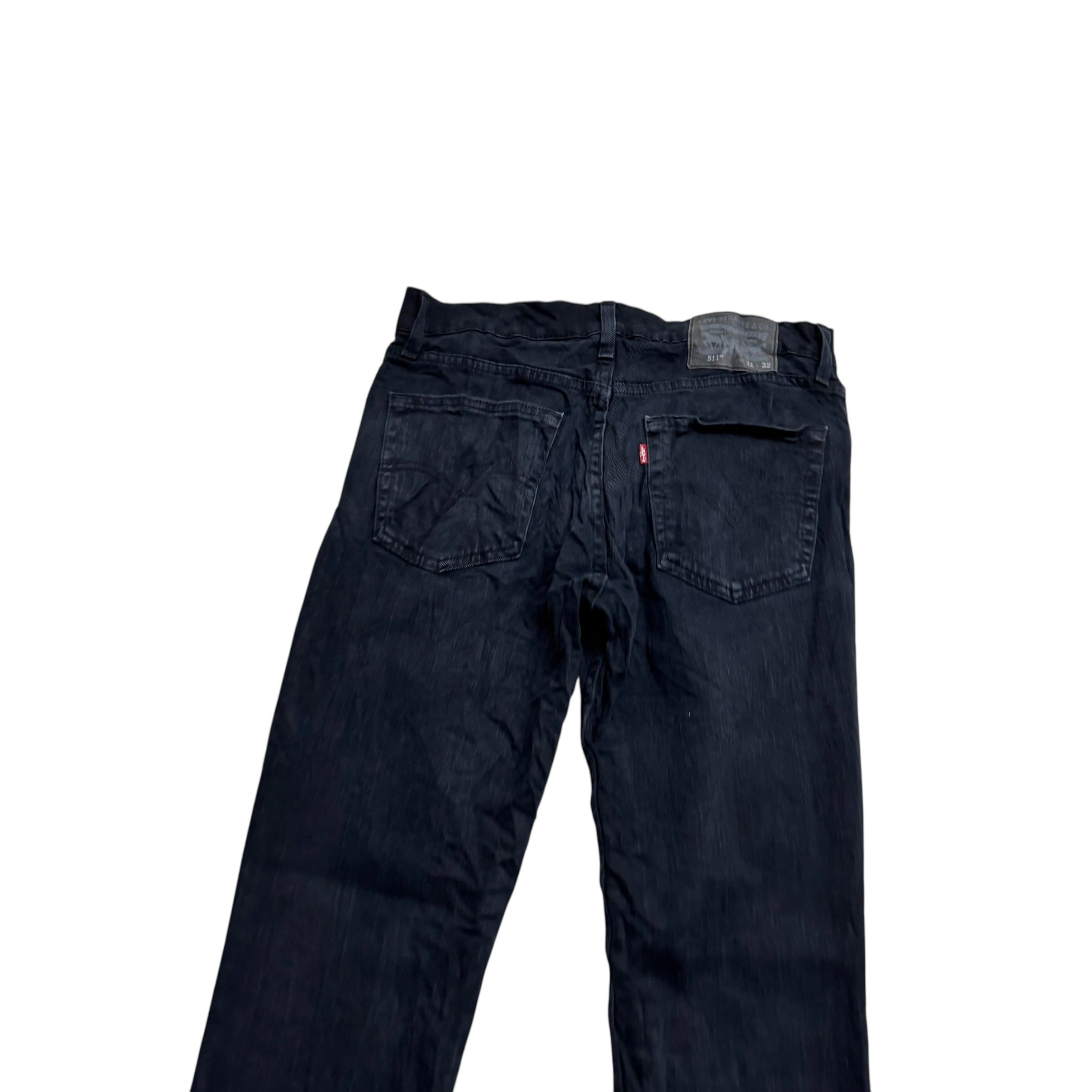 Levis 511 Jeans W31 L32 Mens Navy Blue Slim Fit Stretch Denim (E)