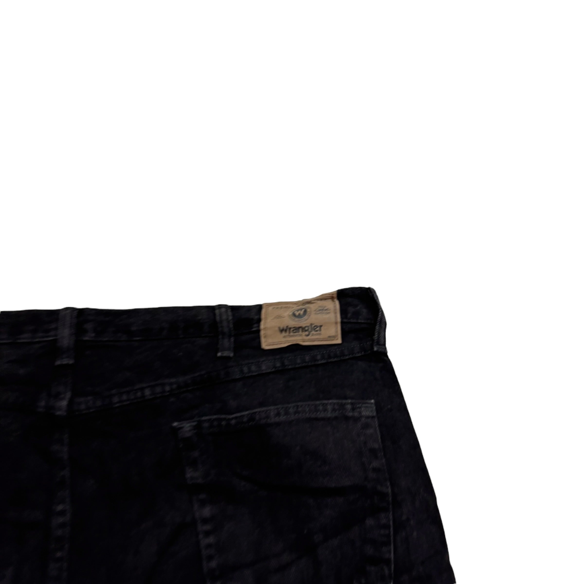 Wrangler Jeans W44 L29 Mens Black Regular Straight Fit Denim (E)