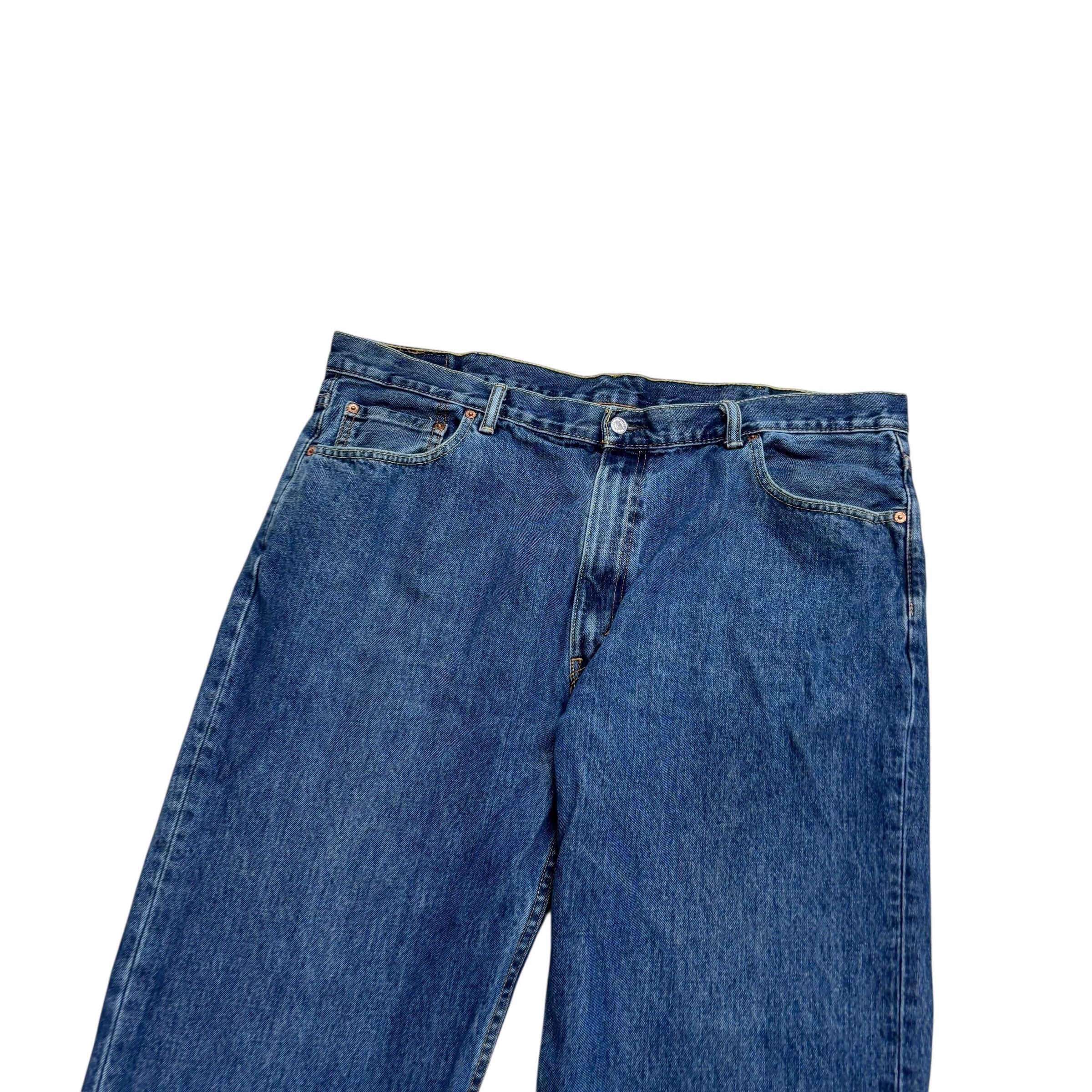 Levis 550 Jeans W42 L29 Mens Mid Blue Baggy Relaxed Straight Fit Denim (E)