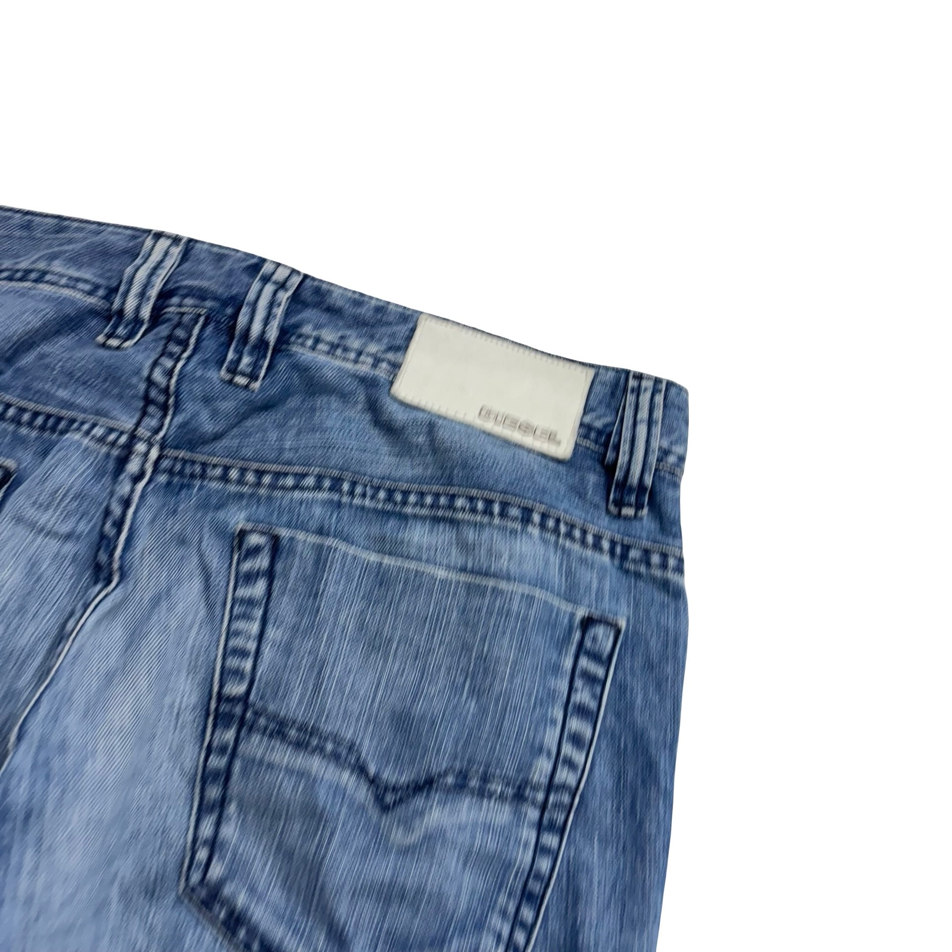 Diesel Viker Jeans W32 L33 Mens Blue Regular Straight Fit Denim (F)