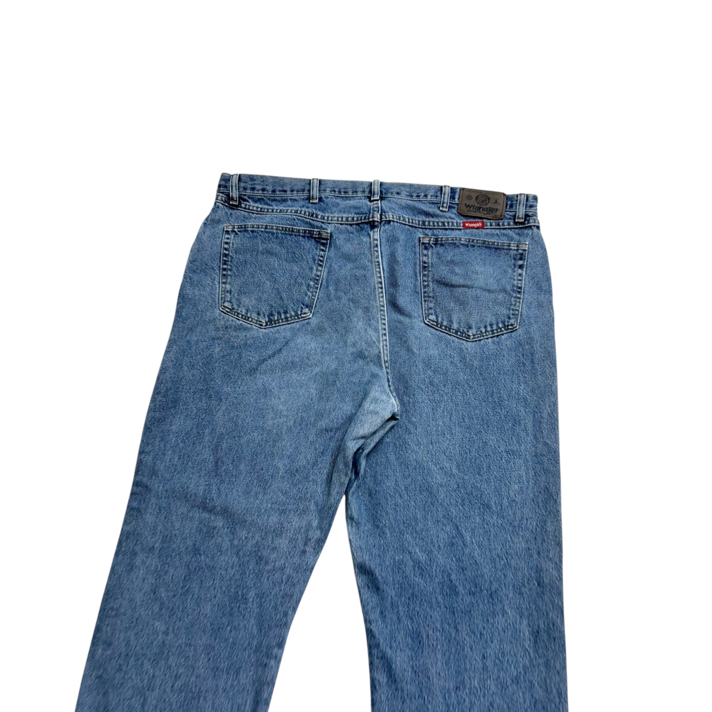 Wrangler Jeans W40 L30 Mens Mid Blue Regular Straight Fit Vintage Denim (E)