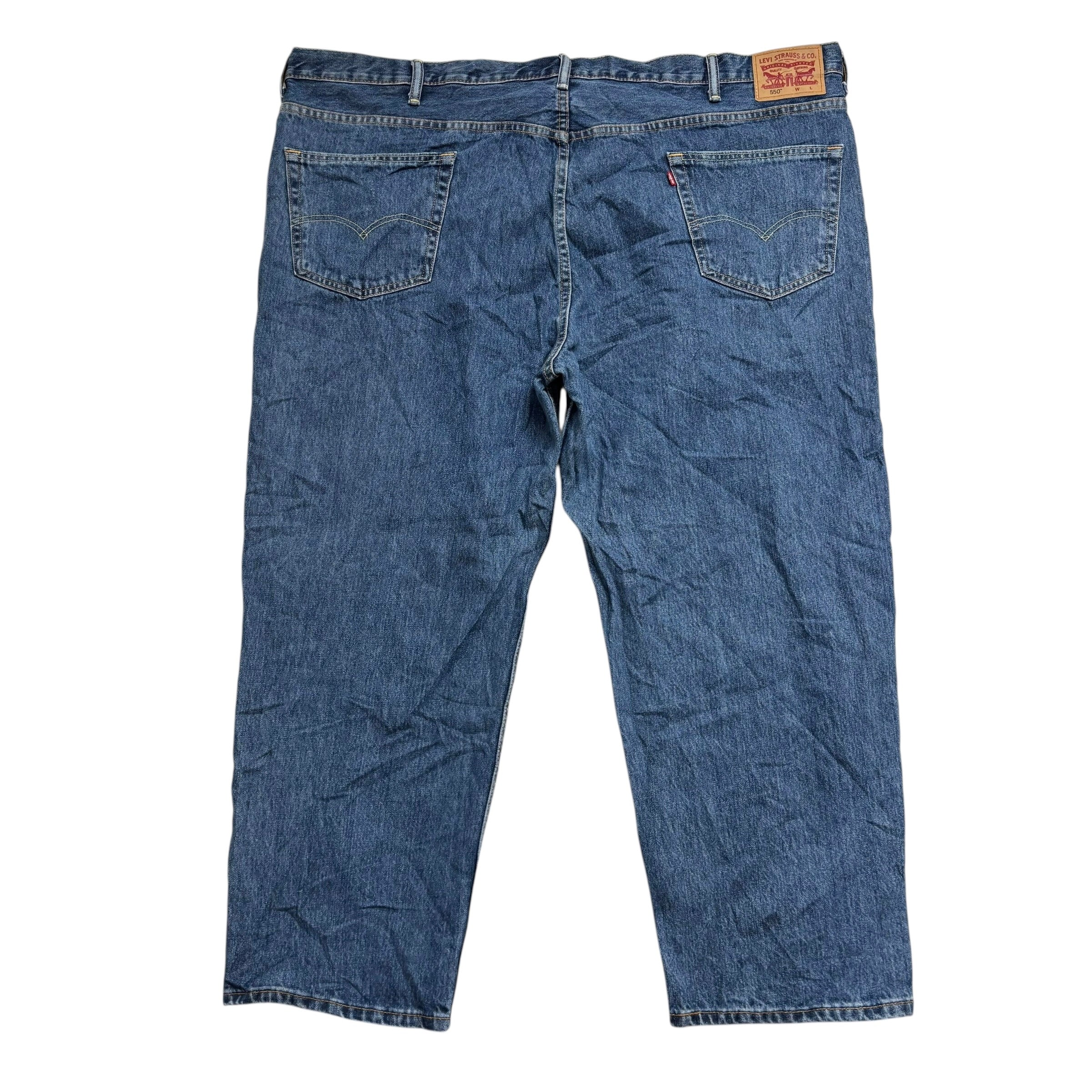 Levis 550 Jeans W52 L29 Mens Mid Blue Baggy Relaxed Straight Fit Denim (E)