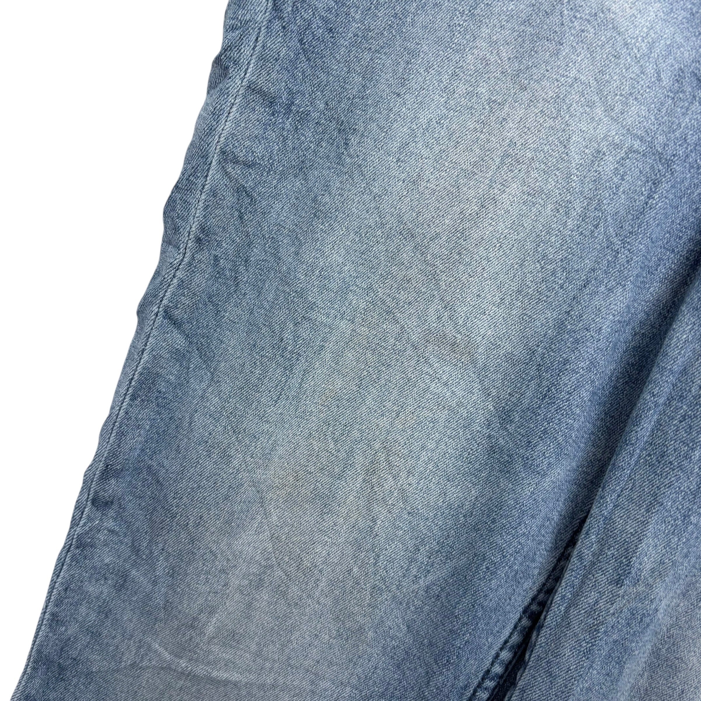 Levis 514 Jeans W34 L32 Mens Navy Blue Regular Straight Fit Stretch Denim